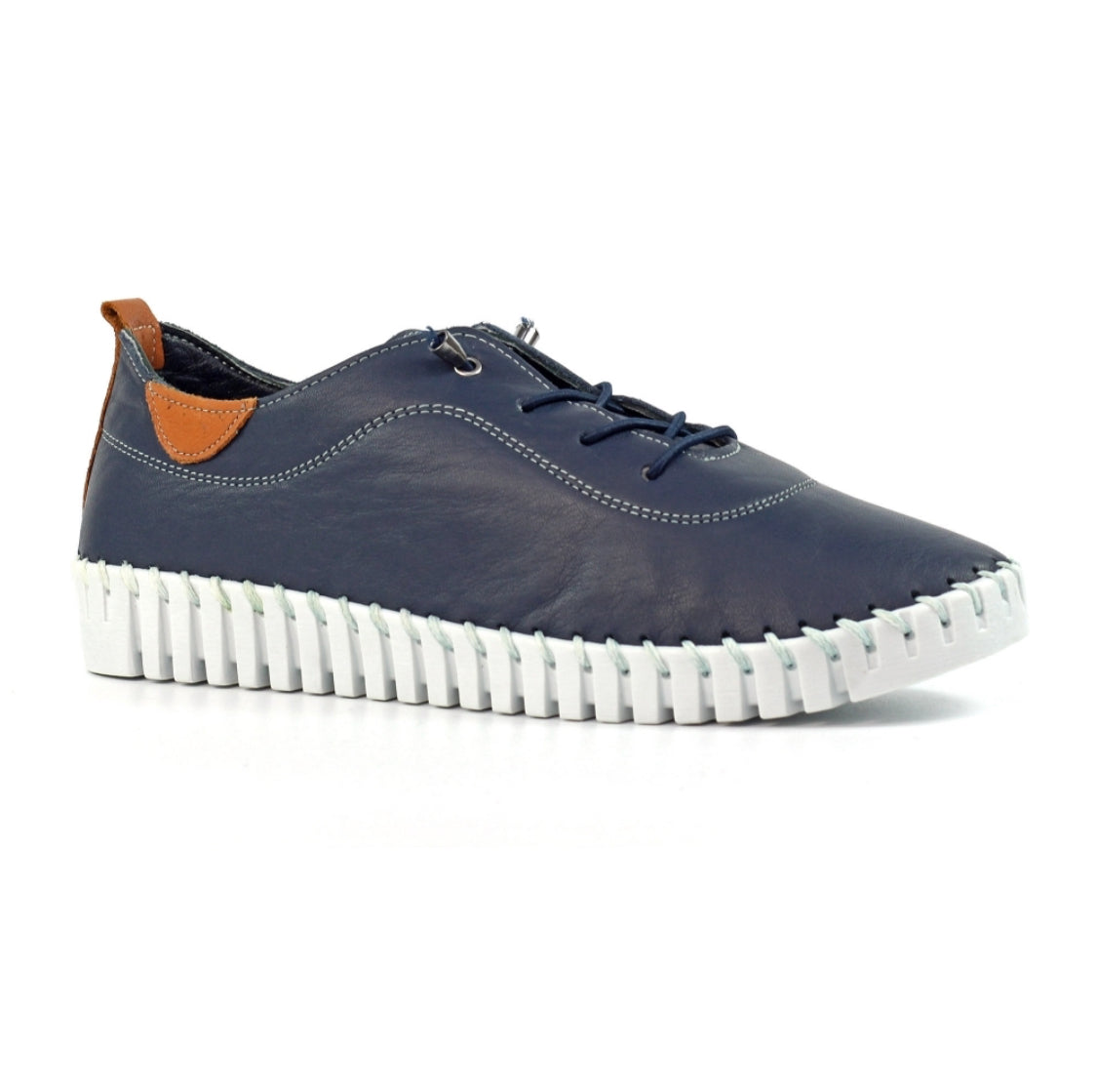 Lunar - 'Flamborough' Navy Leather Shoe