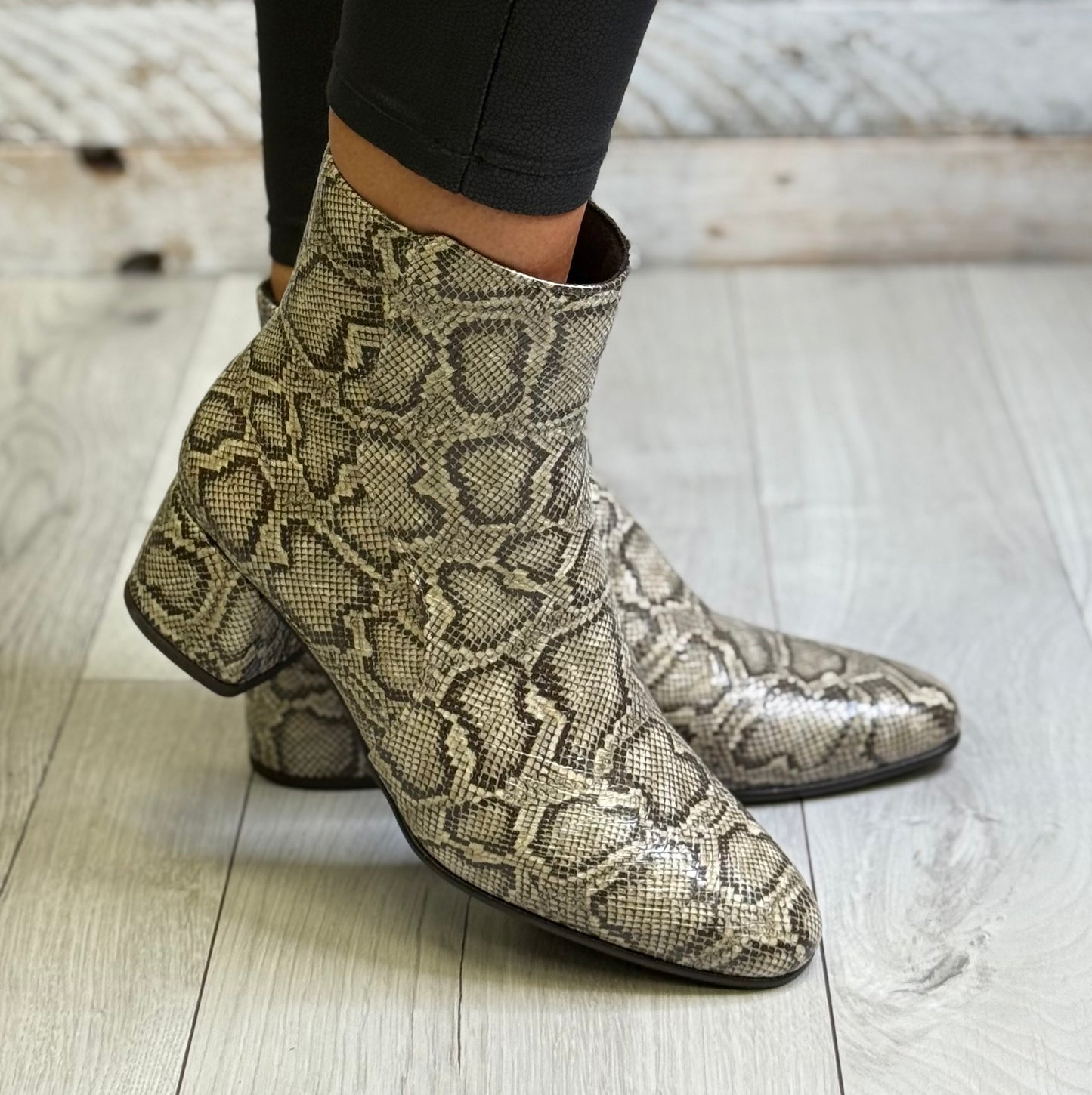 Marco Tozzi - Dune Snake Print Ankle Boot