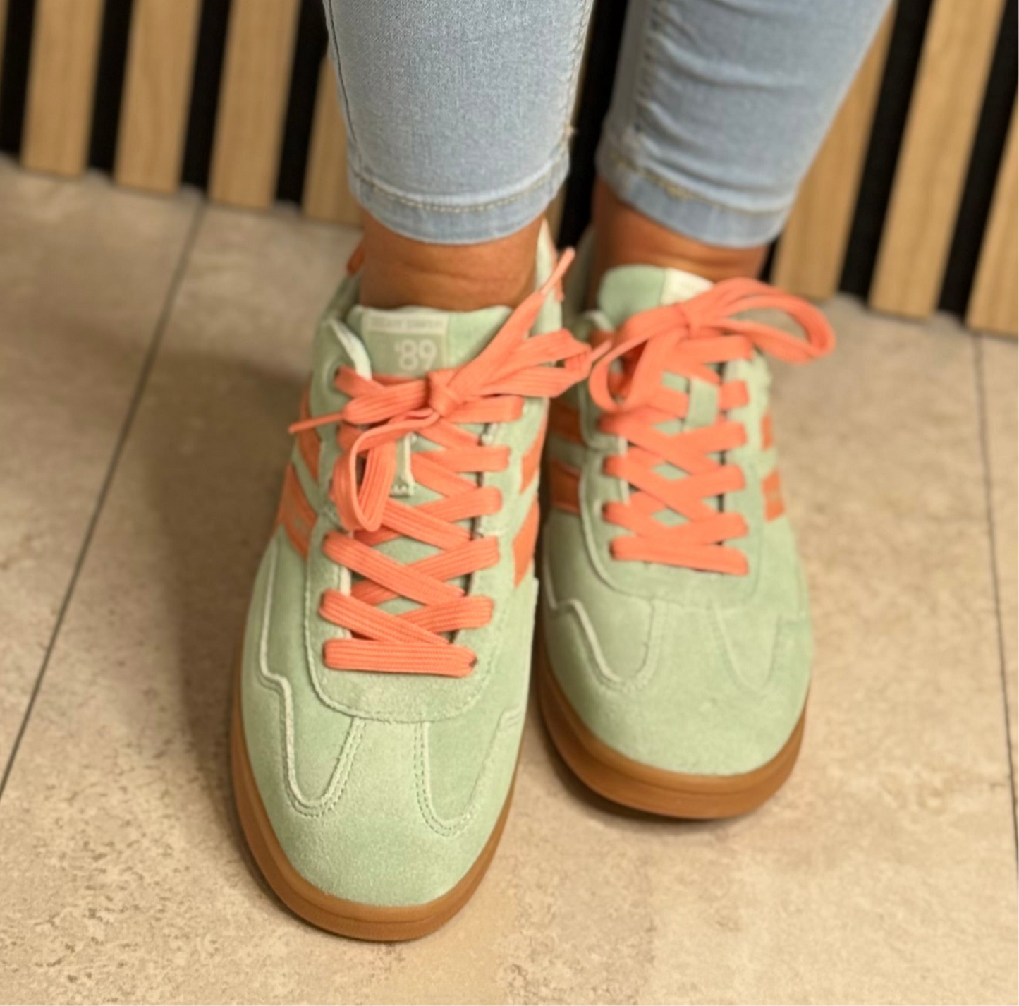 Teddy Smith - Aqua Suede Trainer (120519)