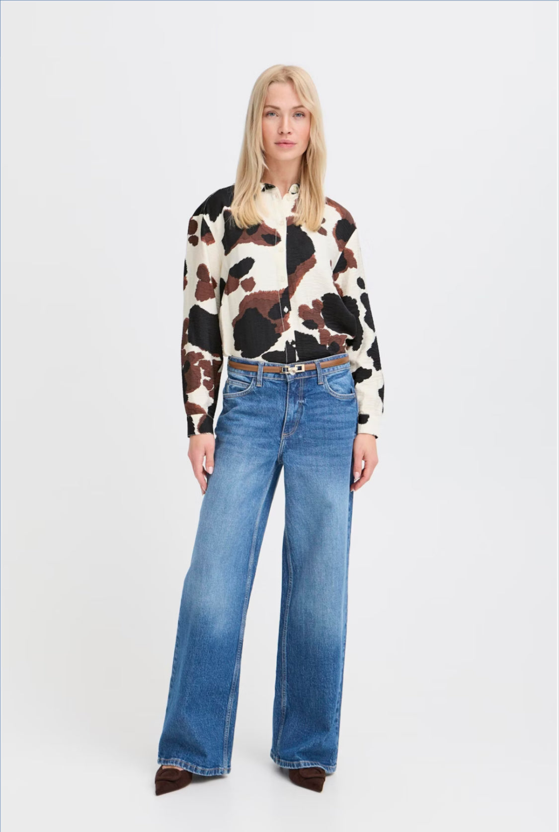b.young - Cow Print Shirt
