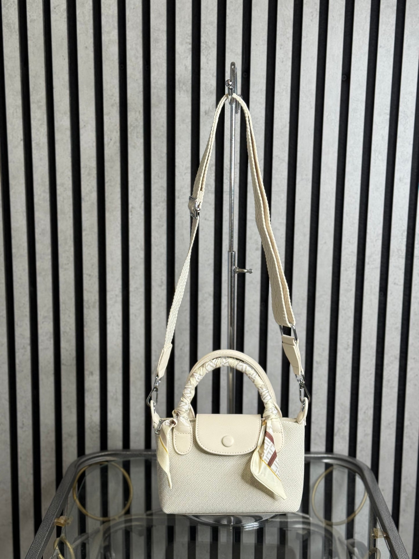 hannah k - 'Riley' Cream Small Scarf Handbag
