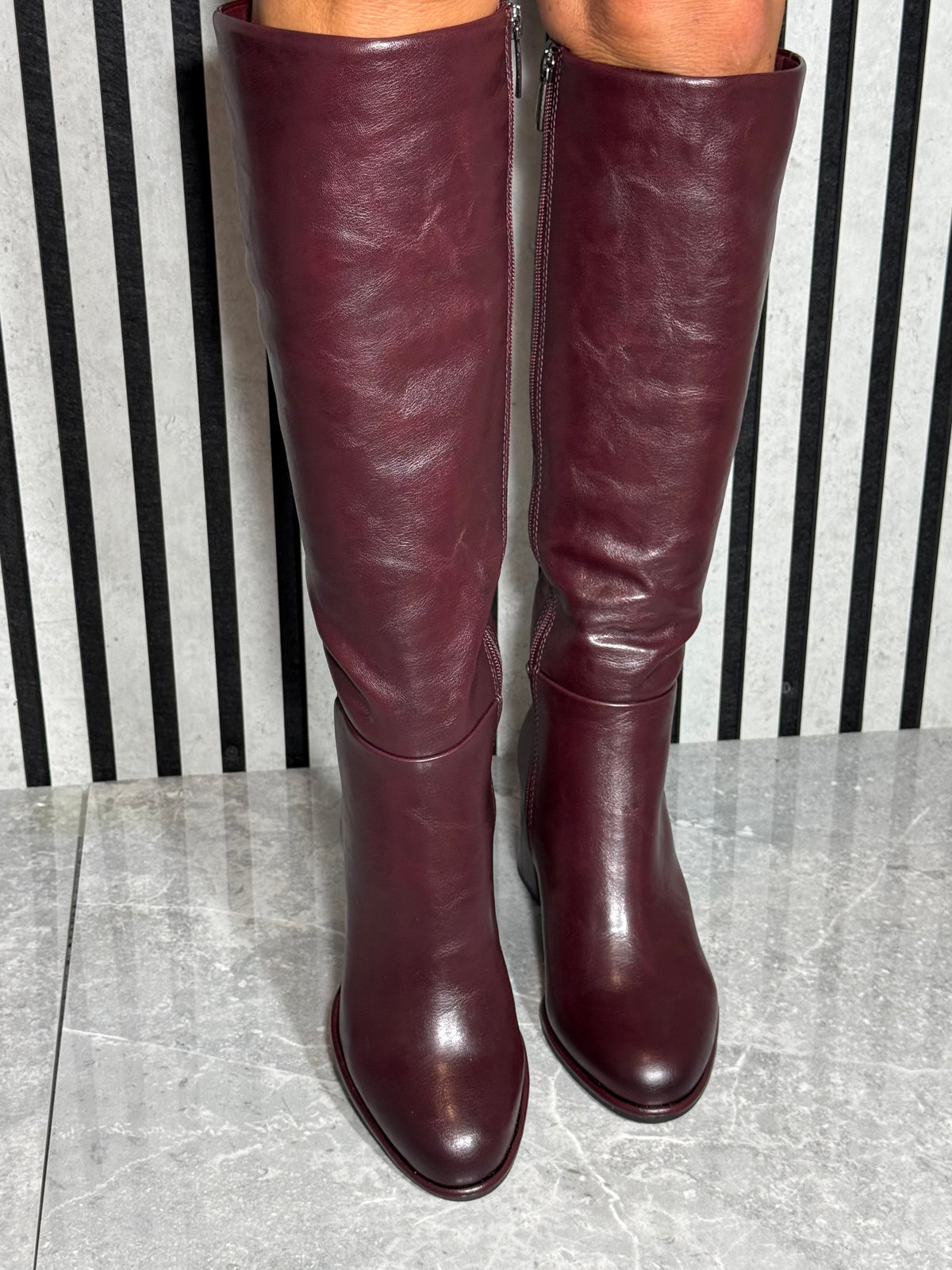 Tamaris - Burgundy Knee High Boot