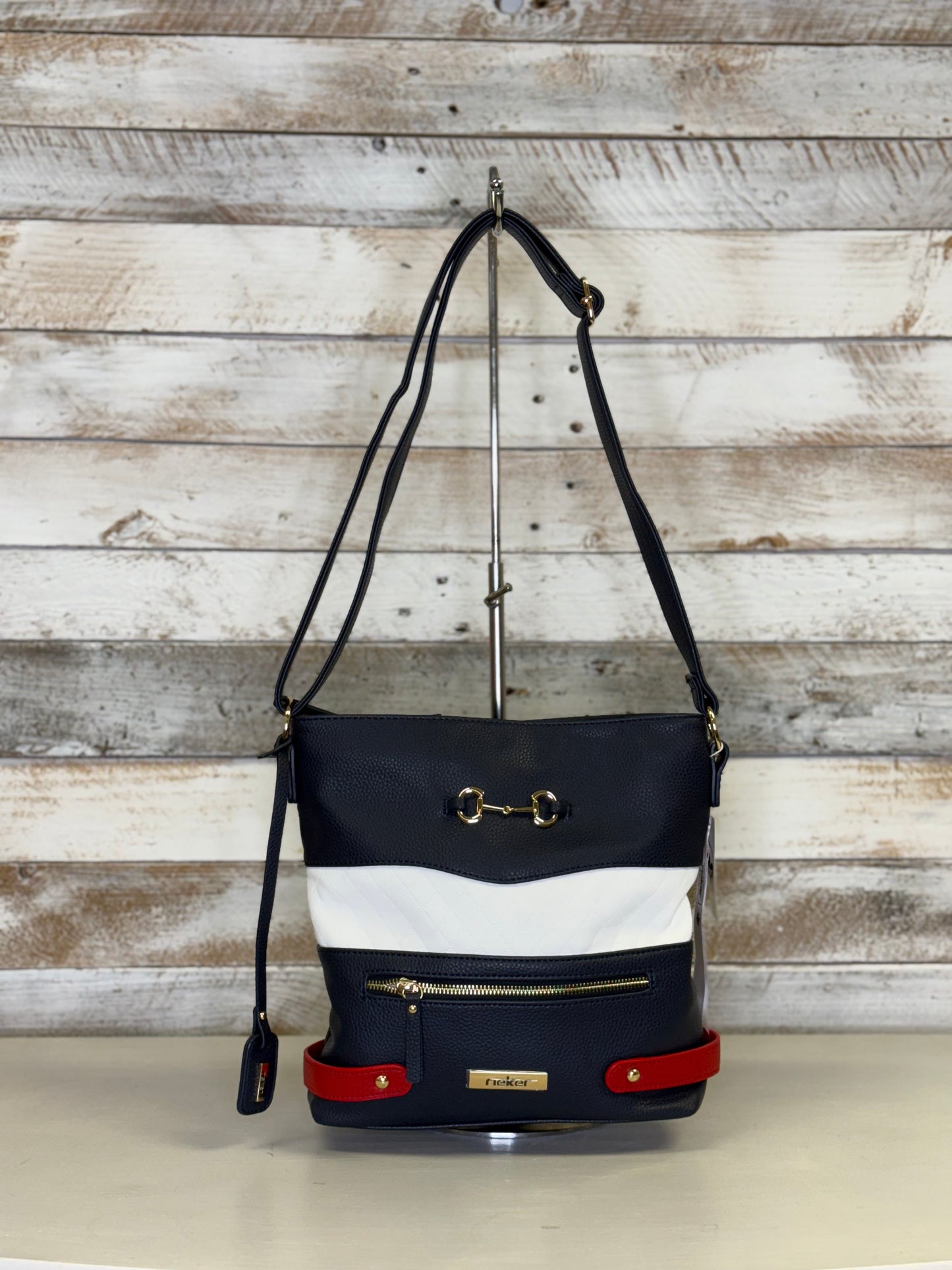 Reiker - Marine/White/Red Crossbody Bag