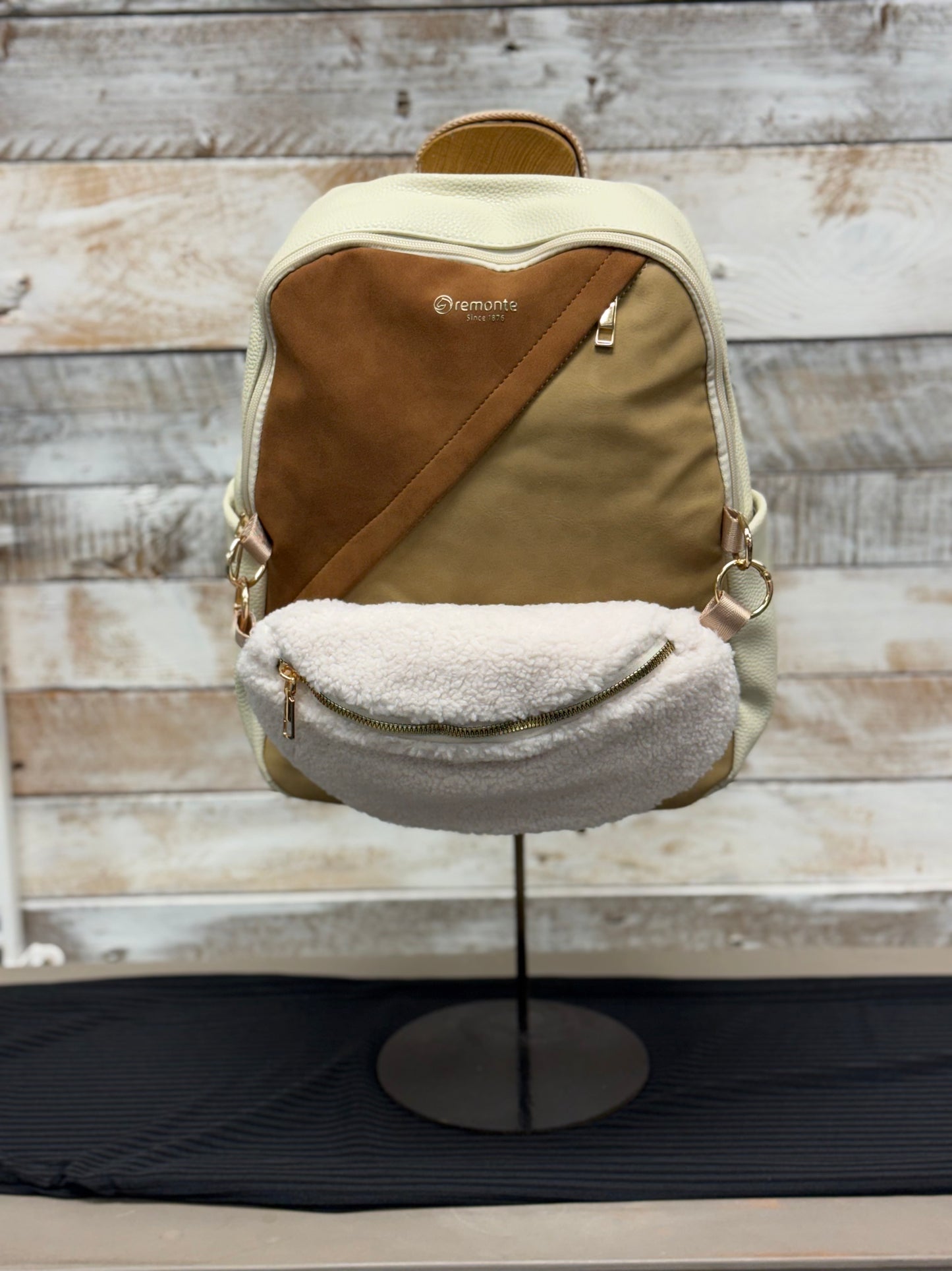 Remonte - Cream Combo 2 Piece Rucksack (Q0533-61)