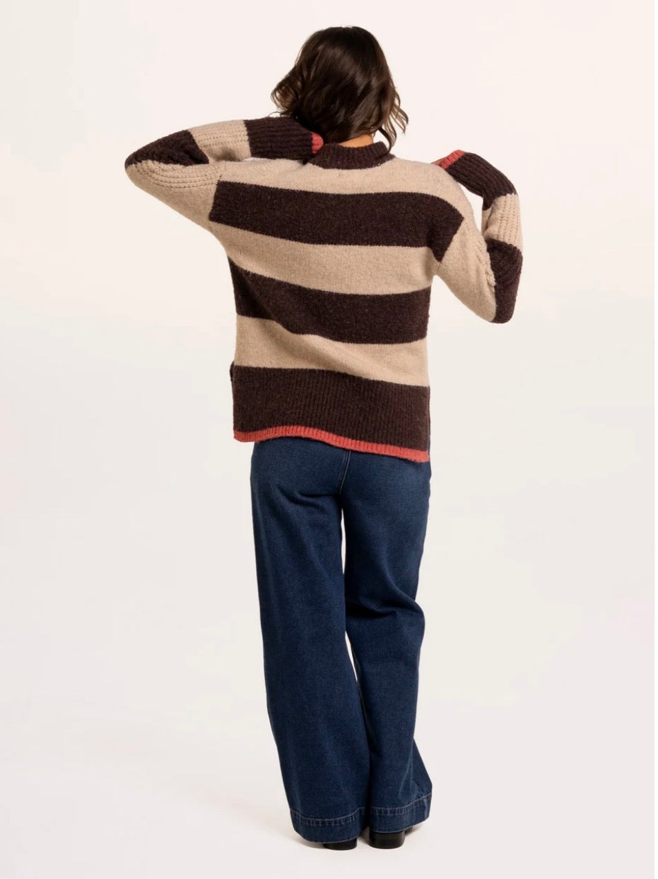 Brakeburn - ‘Eira’ Stripe Crew Neck Knitted Jumper