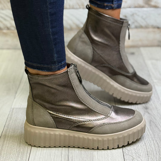 Jana - Grey/Bronze Combo Boot
