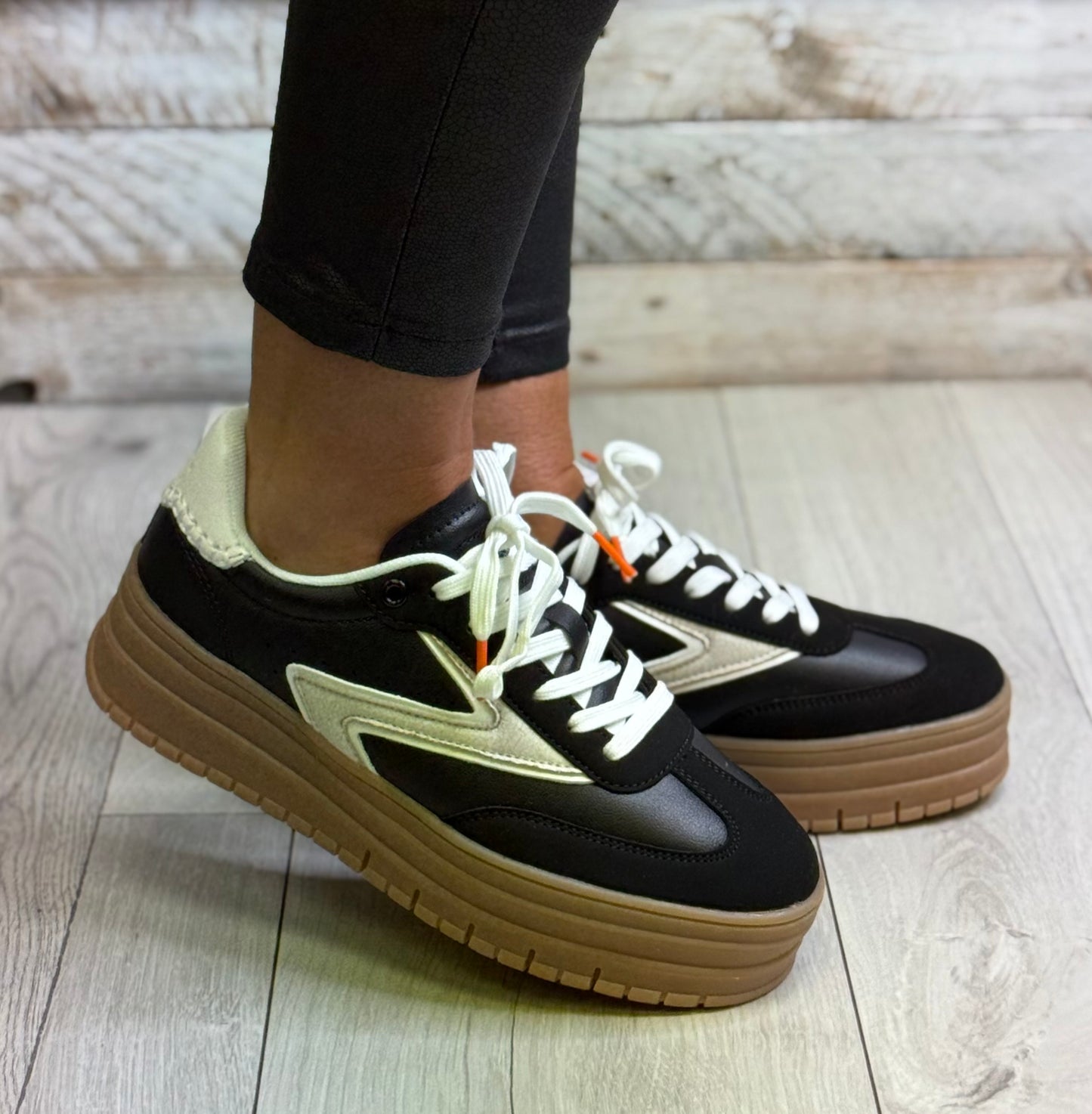 Teddy Smith - Black Combo Platform Trainer (120305)