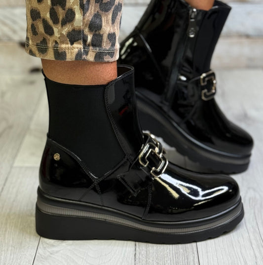 Zanni & Co - 'Reyhani One' Ink Patent Boot