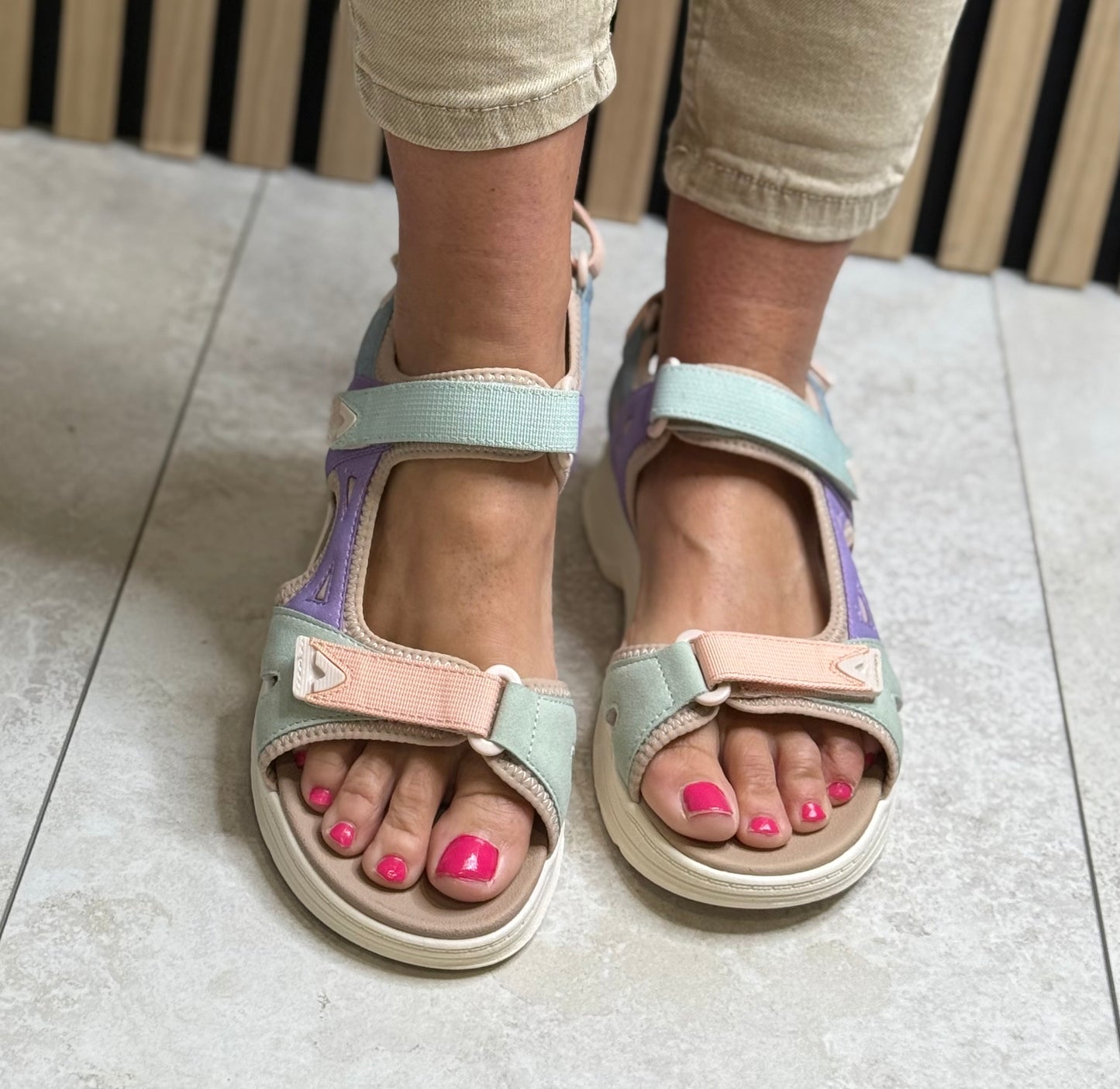 Jana - Multi Velcro Strap Sandal