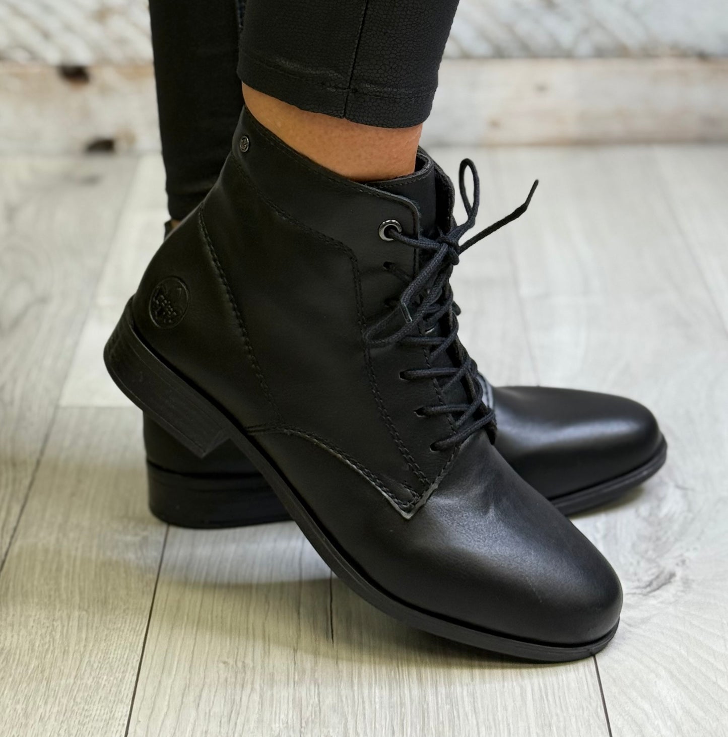 Rieker - Black Laced Boot