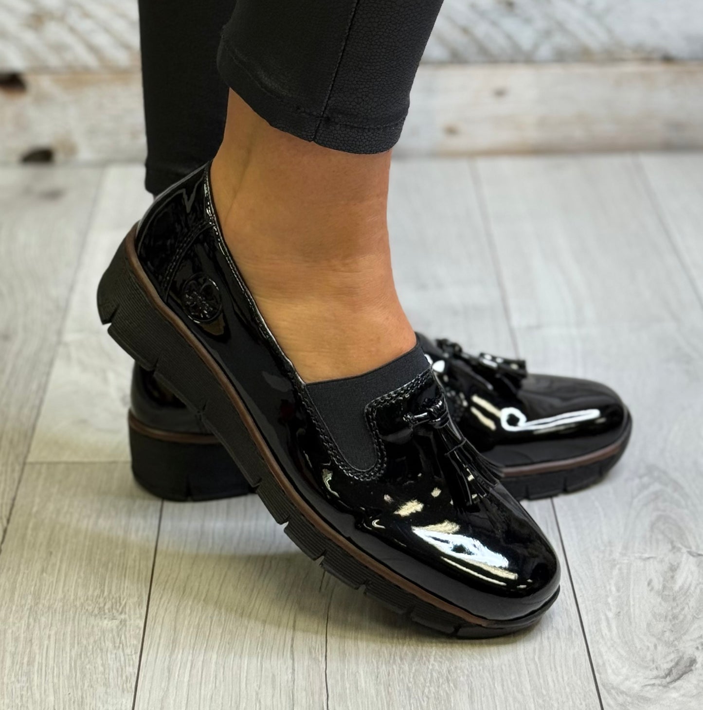 Rieker - Black Patent Loafer