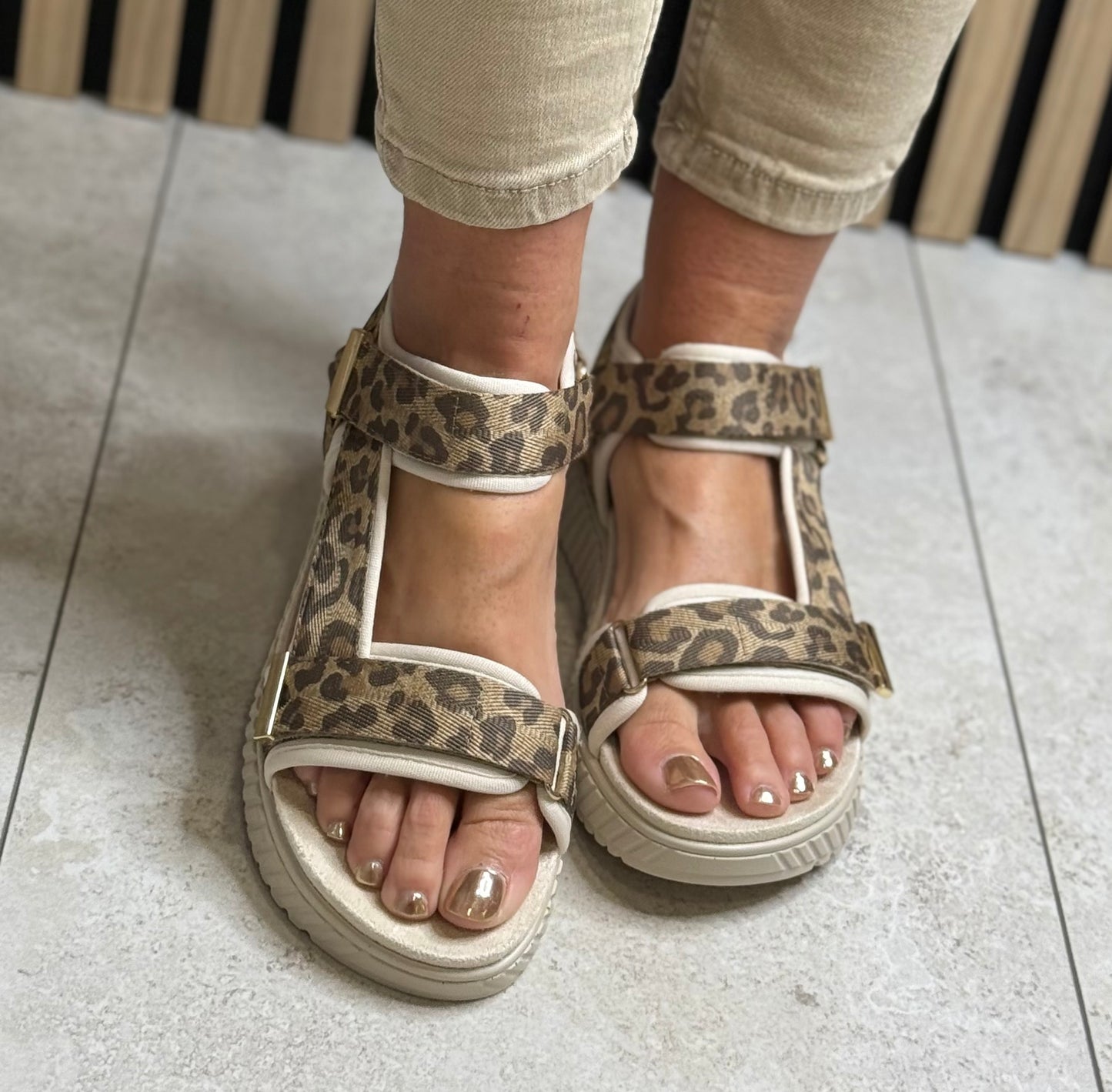 Marco Tozzi - Leopard Print Combo Sandal