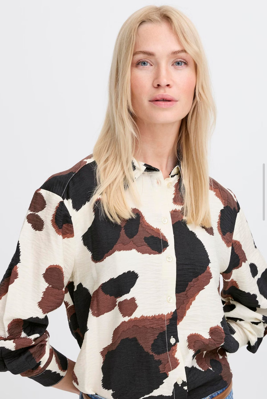 b.young - Cow Print Shirt