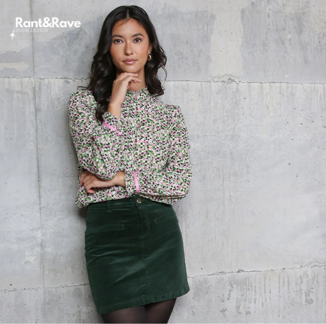 Rant & Rave - 'Kassandra’ Green Blouse