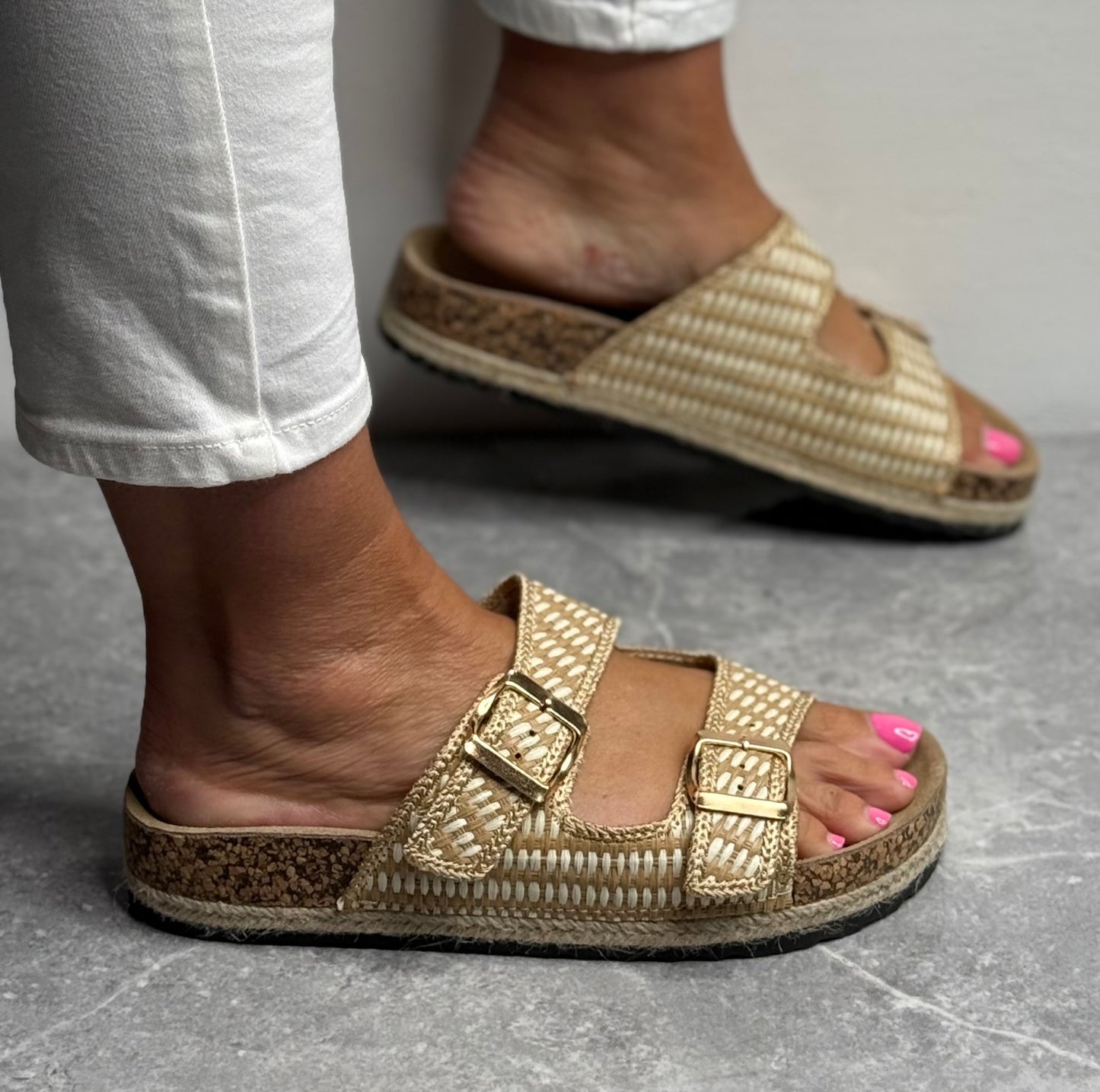 Lunar - 'Bijou' Gold Slider Sandal