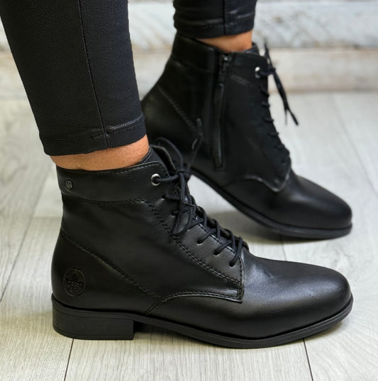 Rieker - Black Laced Boot