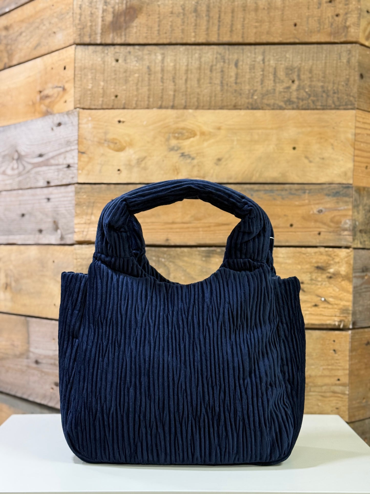 hannah k - 'Brianna' Navy Cord Small Handbag