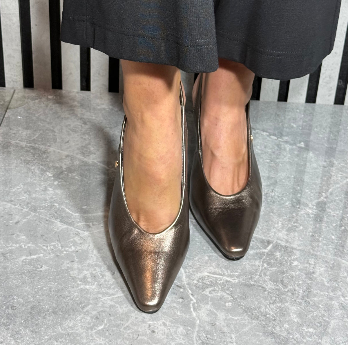 Una Healy - 'Let The Mystery' Pewter Slingback Heel