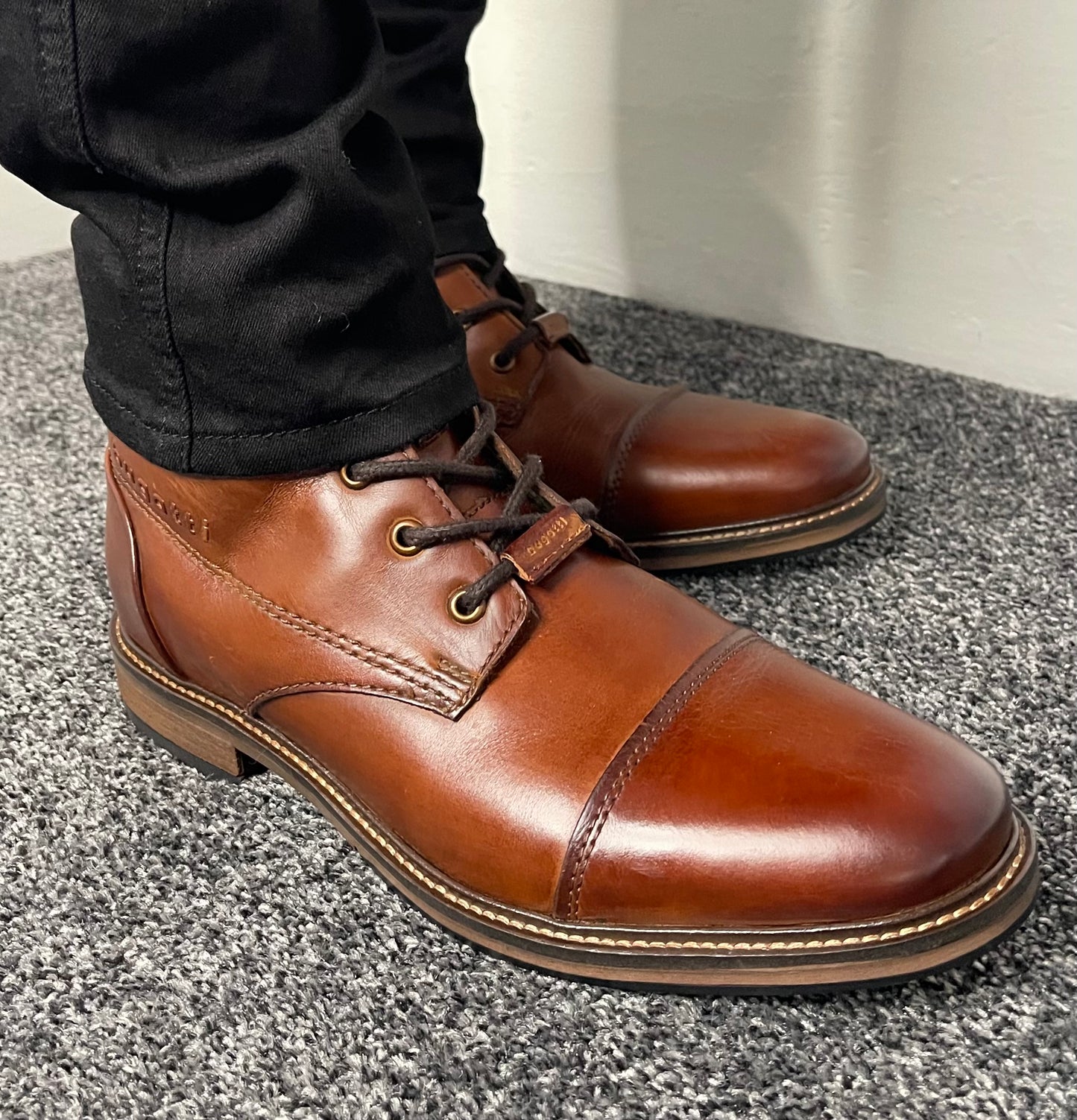 Bugatti - Mens Cognac Leather Boot