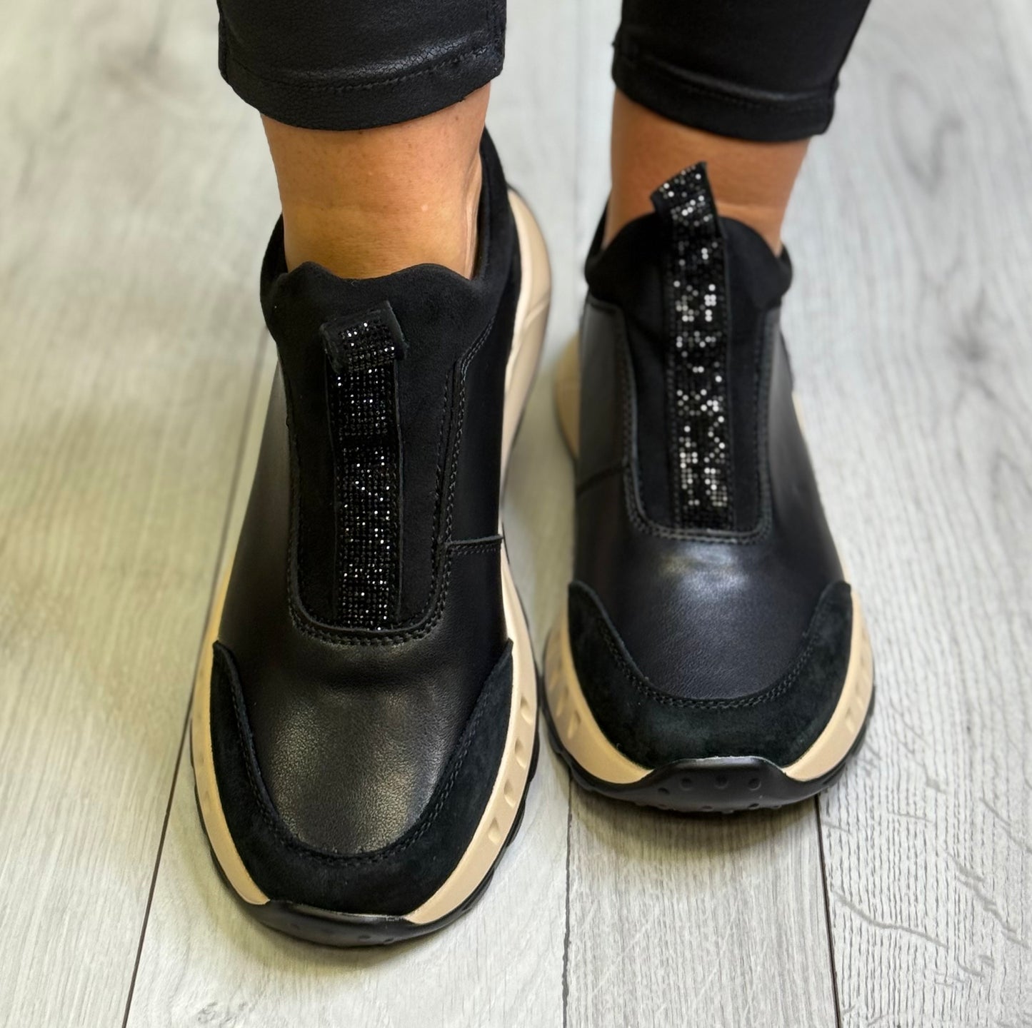 Patrizio Como - 'Fusine' Black Sock Trainer