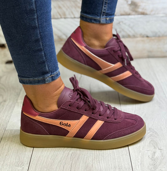 Gola - ‘Viper’ Windsor Wine/Terracotta/Cerise Gum Sole Trainer