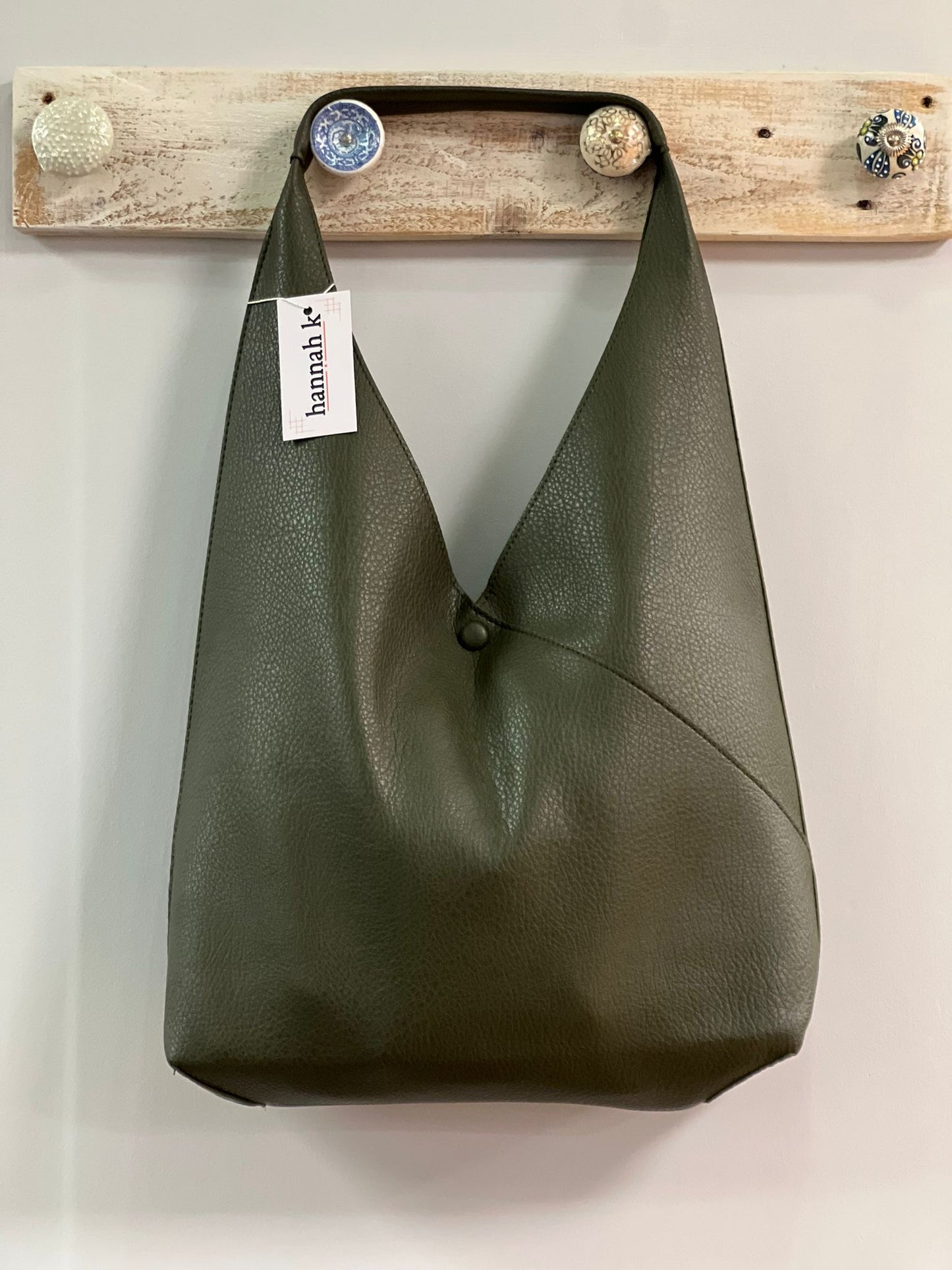 hannah k - 'Amy' Khaki 2 Piece Slouch Bag