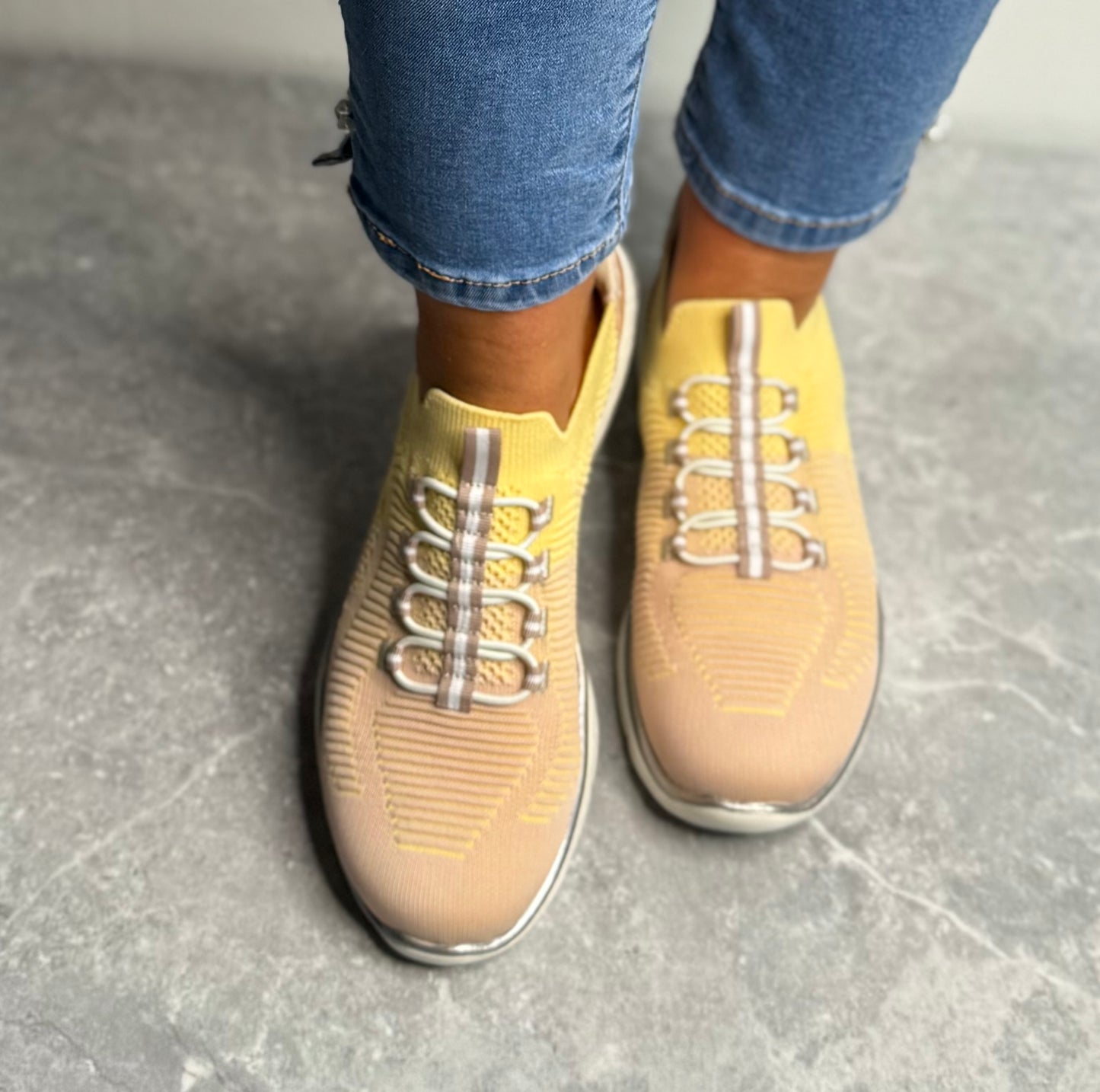 Rieker - Yellow Combo Ready2Go Sock Trainer