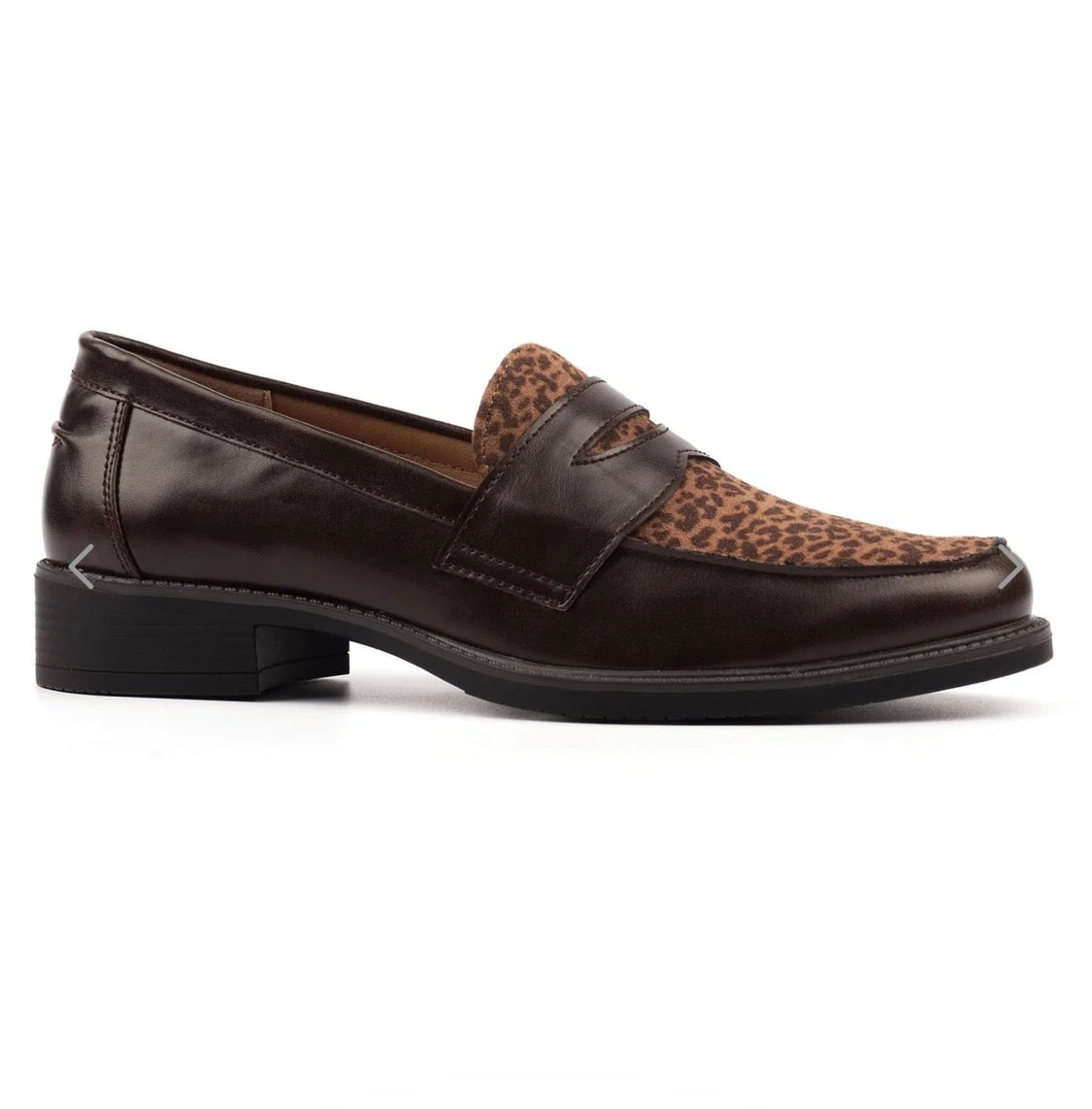 Lunar - 'Titan' Brown Leopard Print Loafer