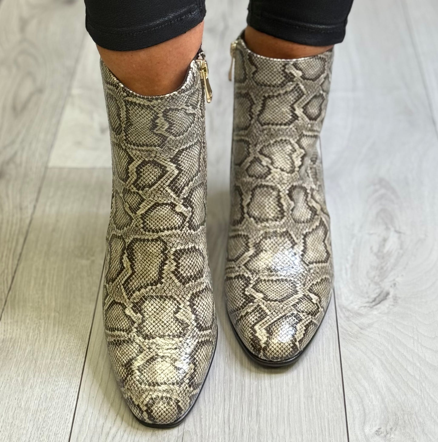 Marco Tozzi - Dune Snake Print Ankle Boot