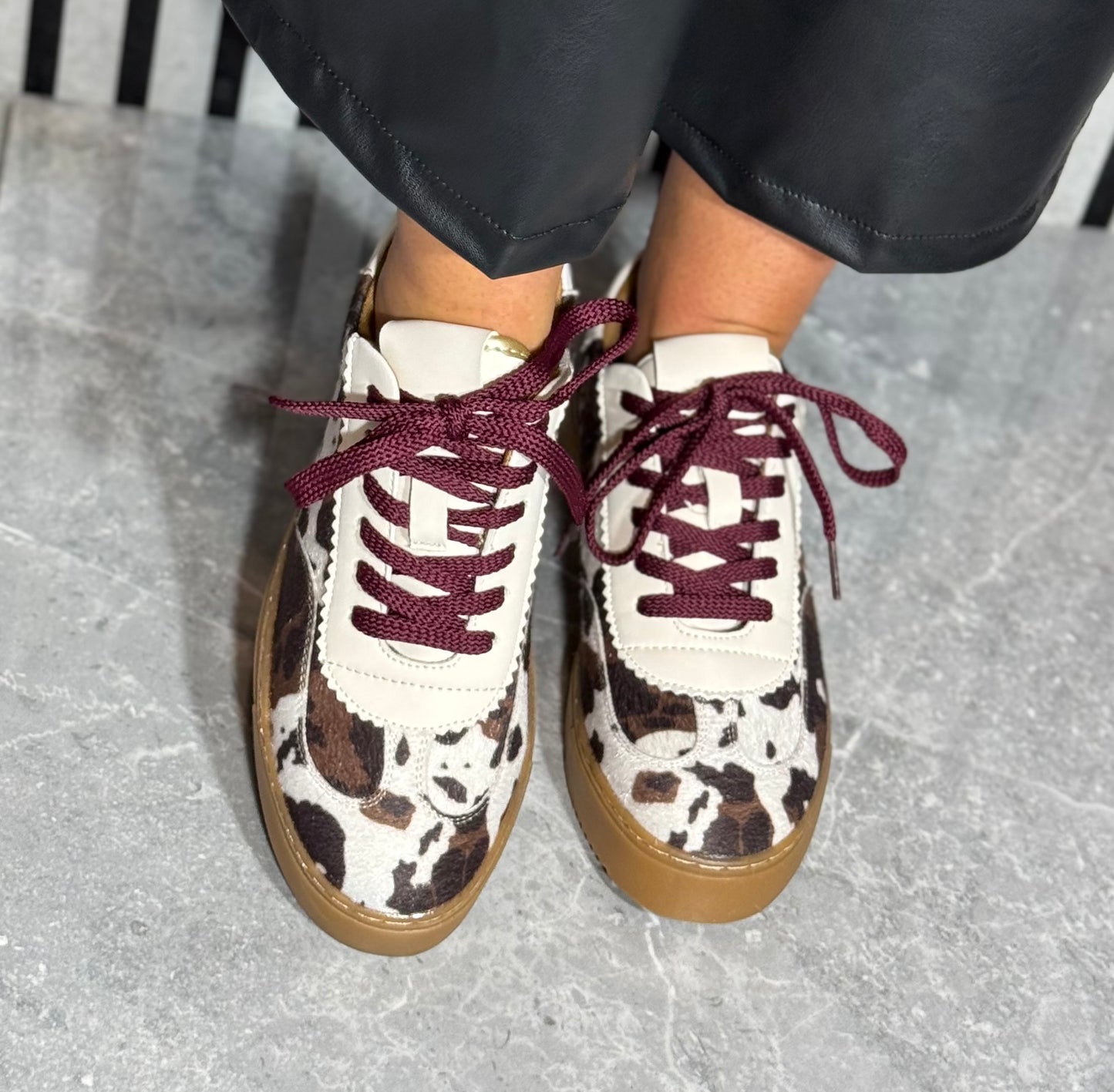 Rant & Rave- 'Ciara' Cow Print Trainer