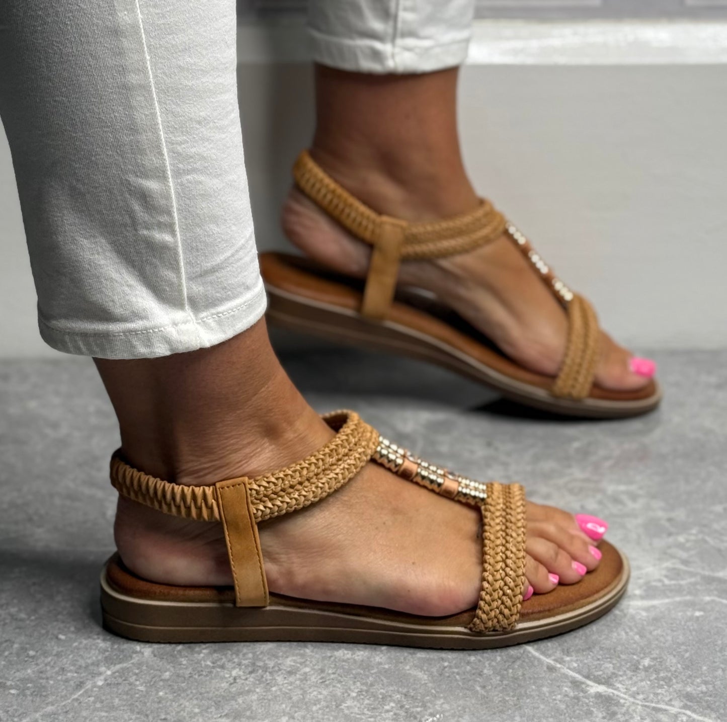 Lunar - 'Portofino' Camel Sandal