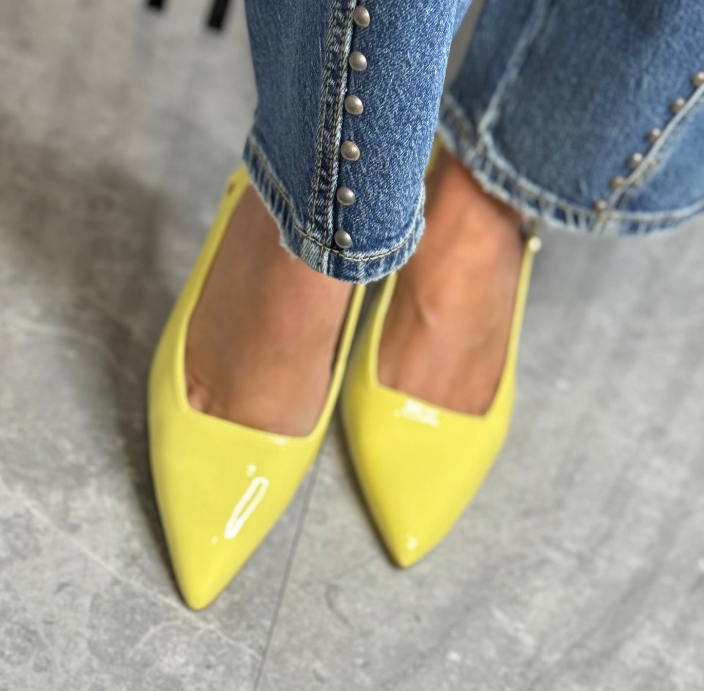 Kate Appleby - ‘Denham’ Sunflower Patent Sling Back Heel