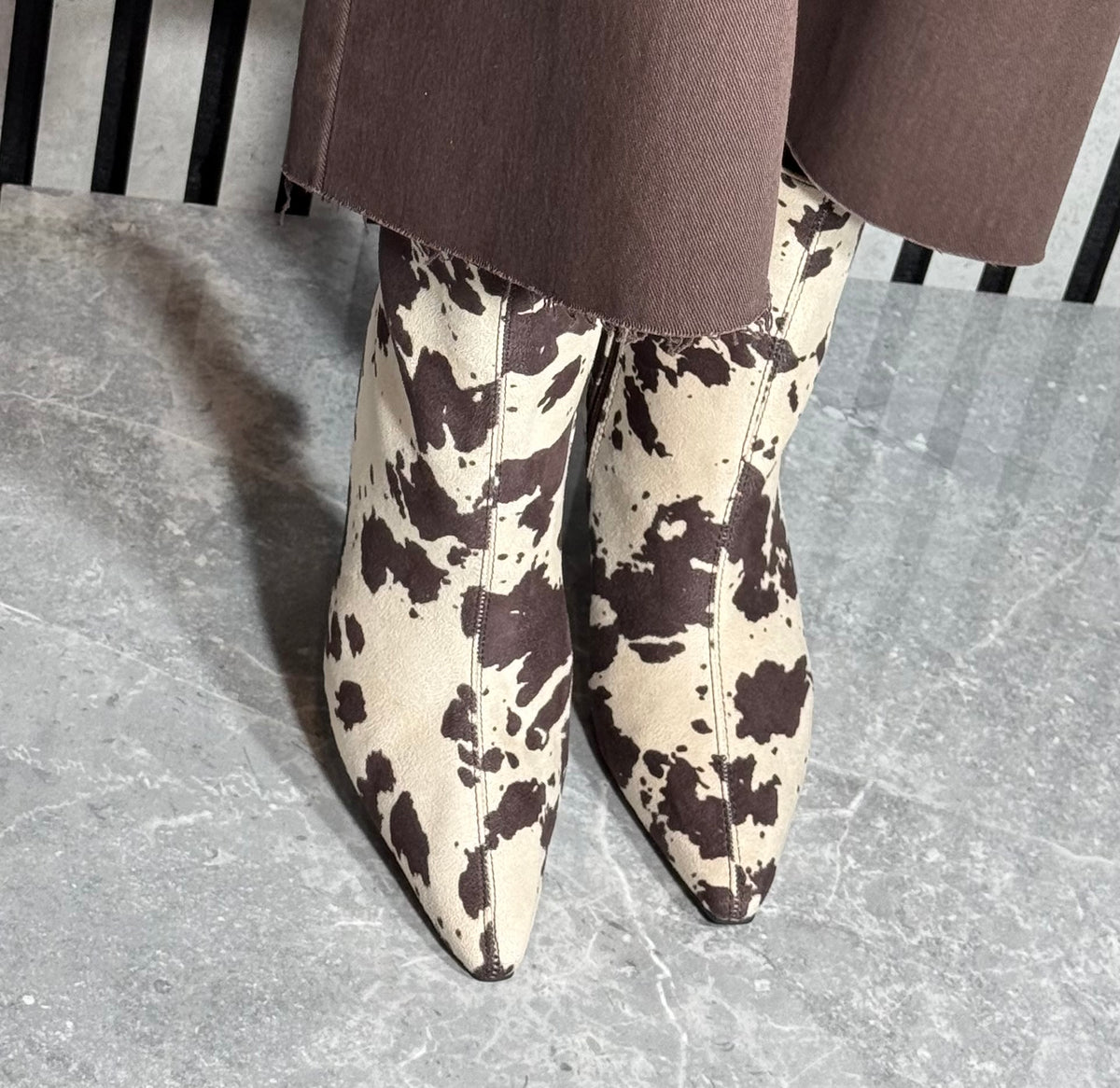 Xti - Cow Print Heel Boot (146467)