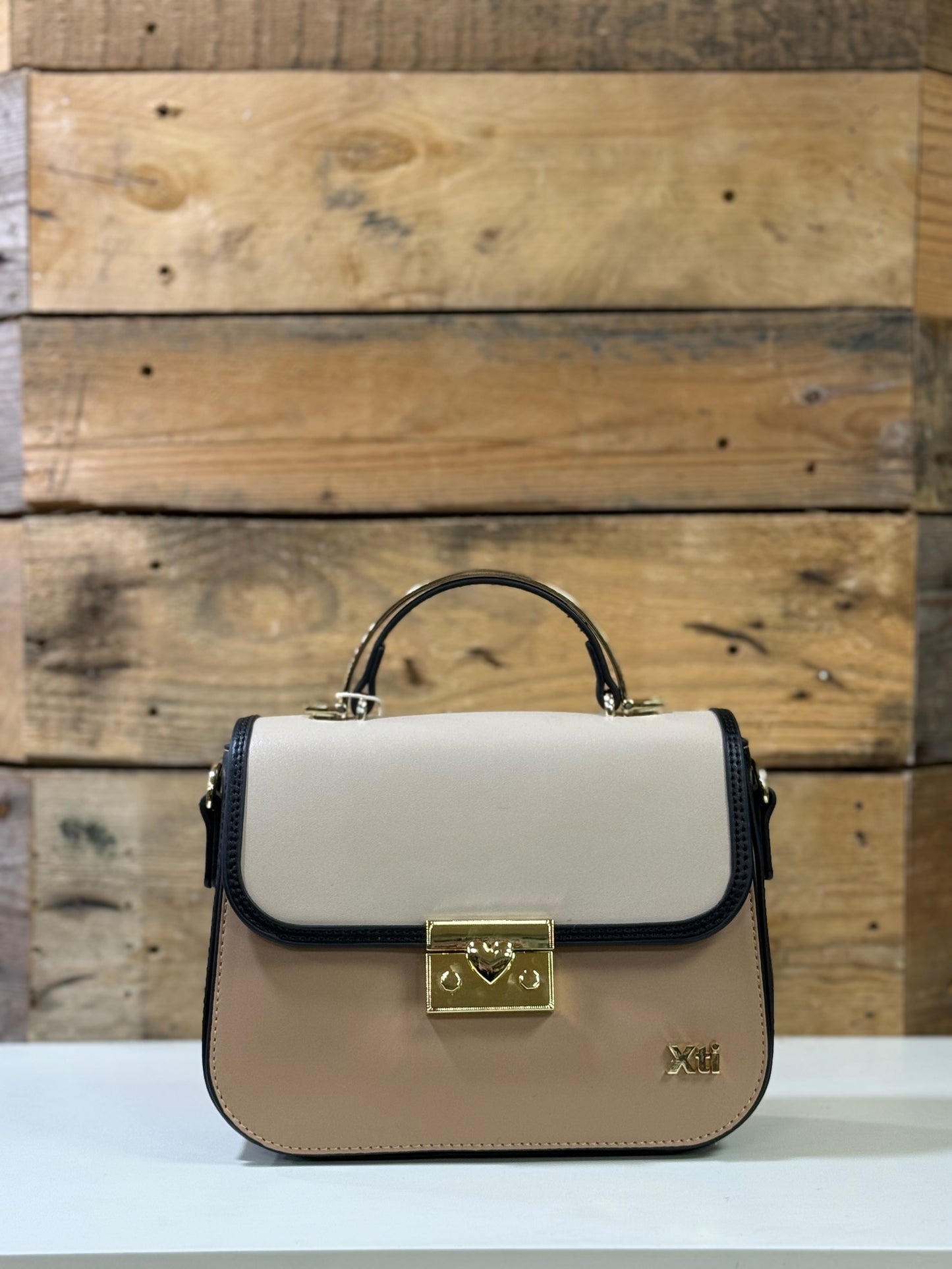 Xti - Beige Combo Handbag (184505)