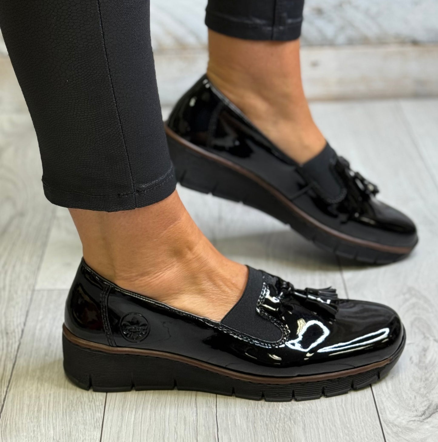 Rieker - Black Patent Loafer