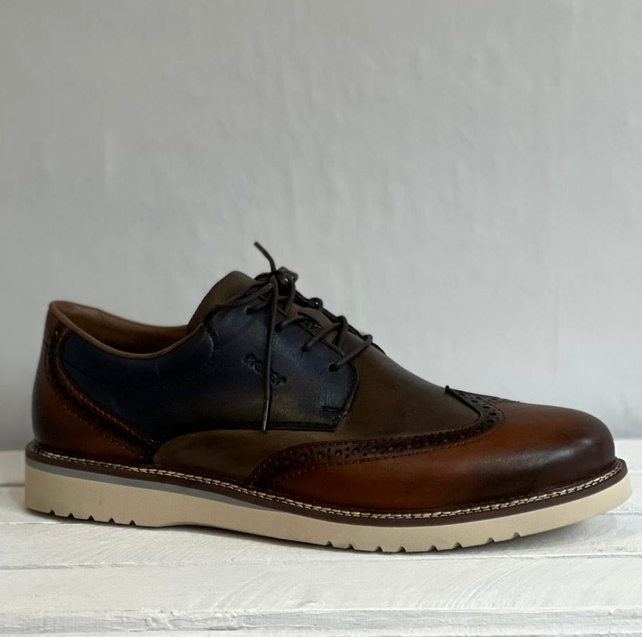 Rieker - Brown Multi Mens Leather Shoe
