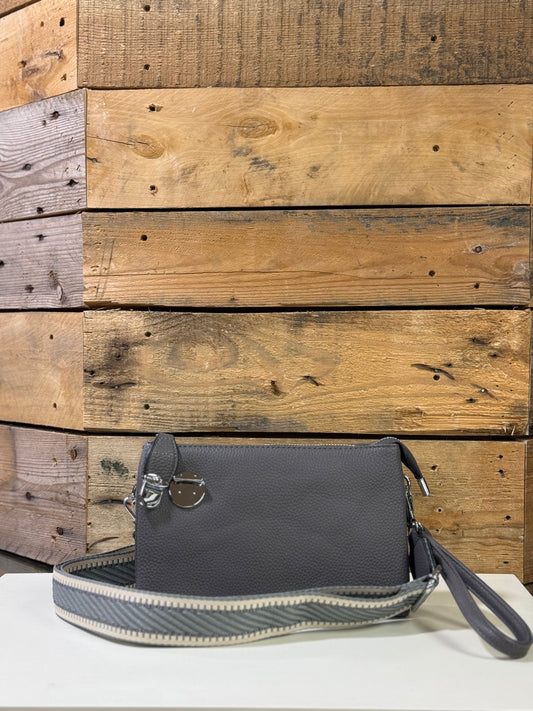 hannah k - 'Nicole' Grey Small Crossbody