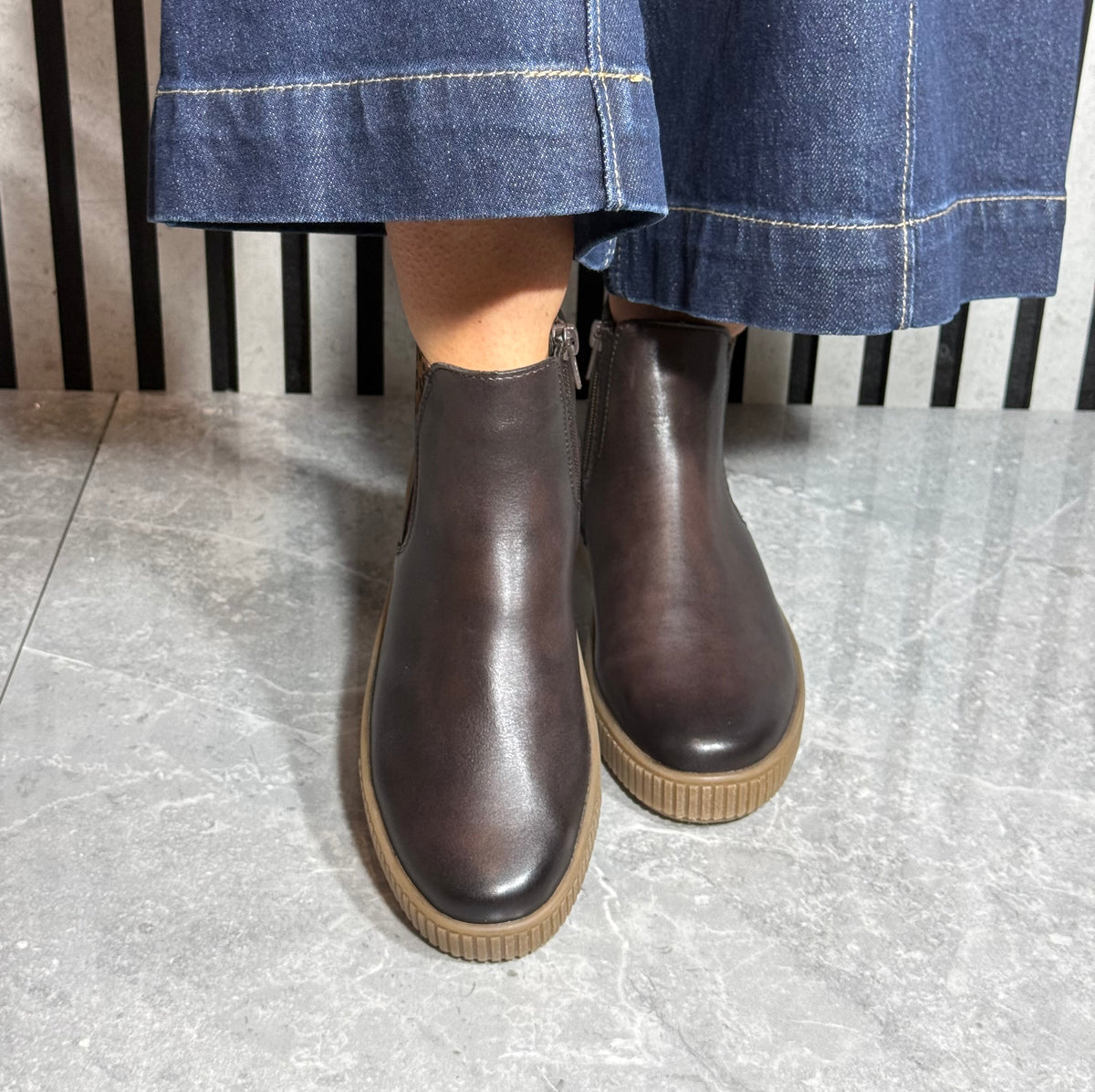 Remonte - Brown Gum Sole Leather Boot