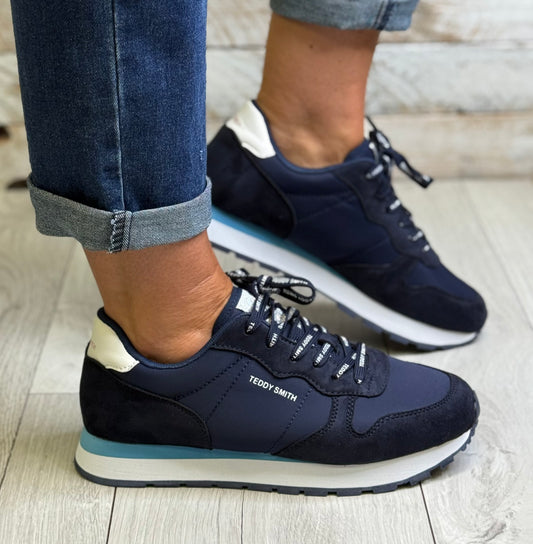 Teddy Smith -  Navy Blue Trainer (120258)