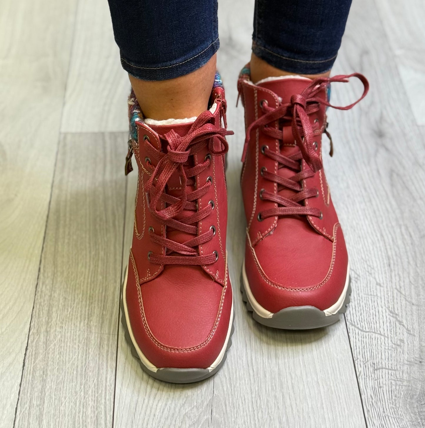 Lunar - 'Buttermere' Red Casual Waterproof Boot