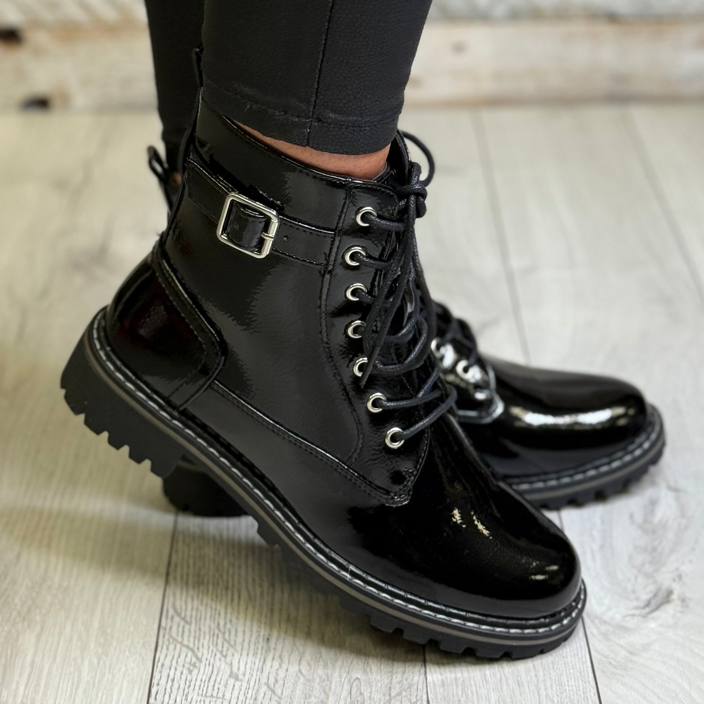 Lunar - 'Parlour' Black Patent Boot