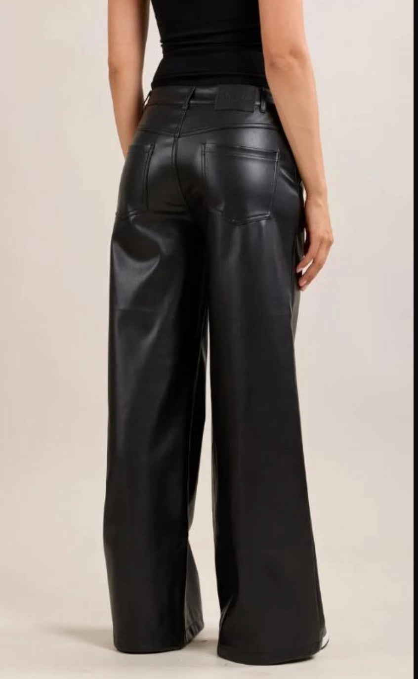Toxik3 - Black Faux Leather Trouser