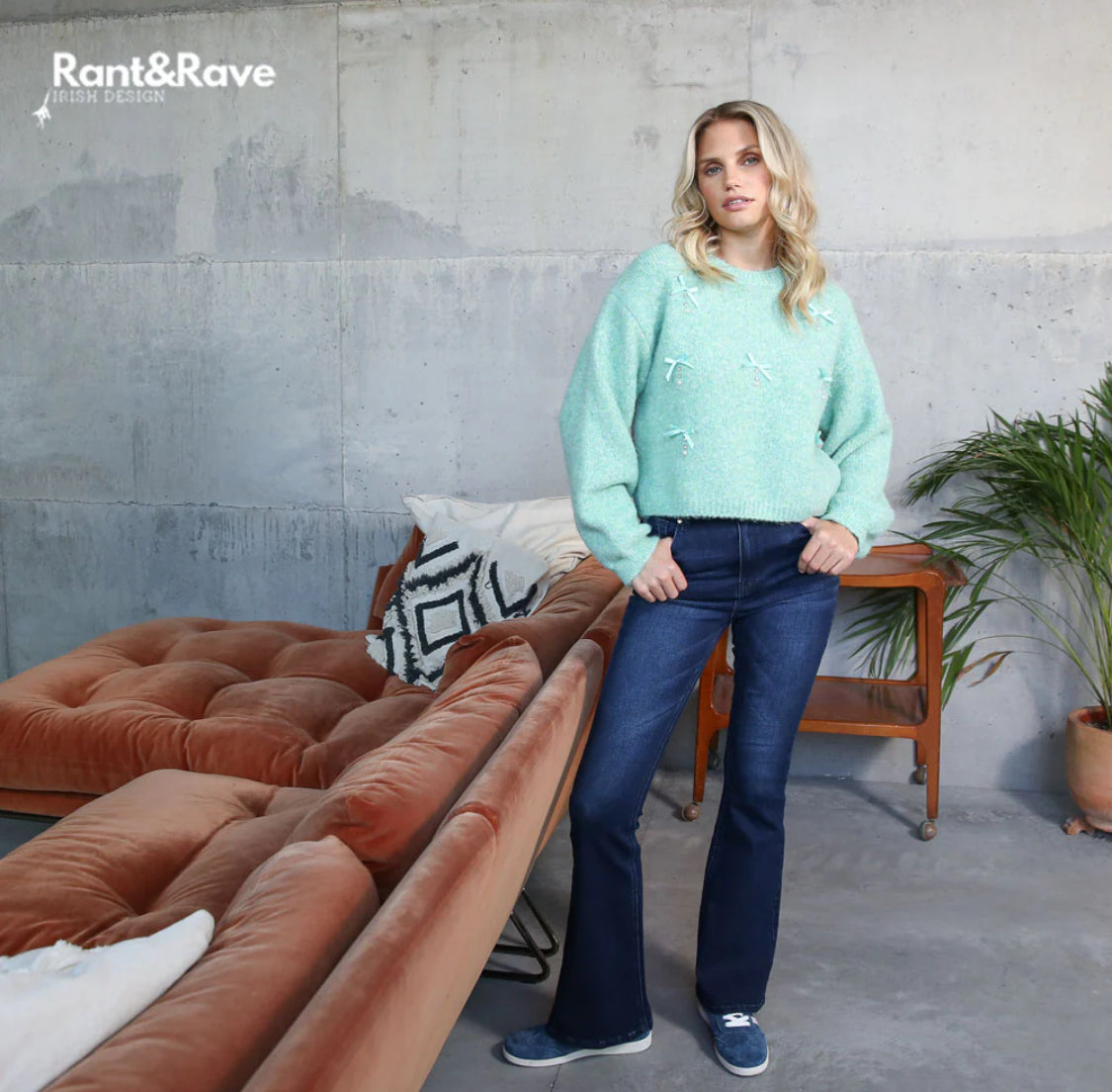 Rant & Rave - 'Whilder’ Green Jumper