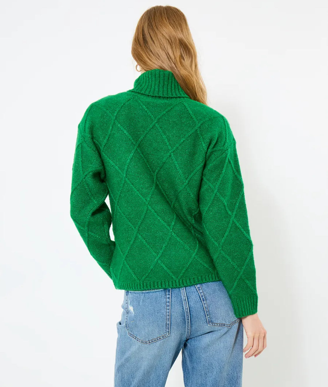 Joe Browns - Remarkable Roll Neck Diamond Knit Jumper