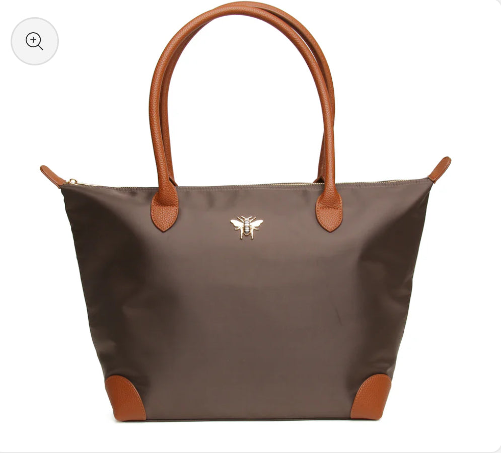 Alice Wheeler - ‘Shoreditch’ Chocolate Large Tote Bag