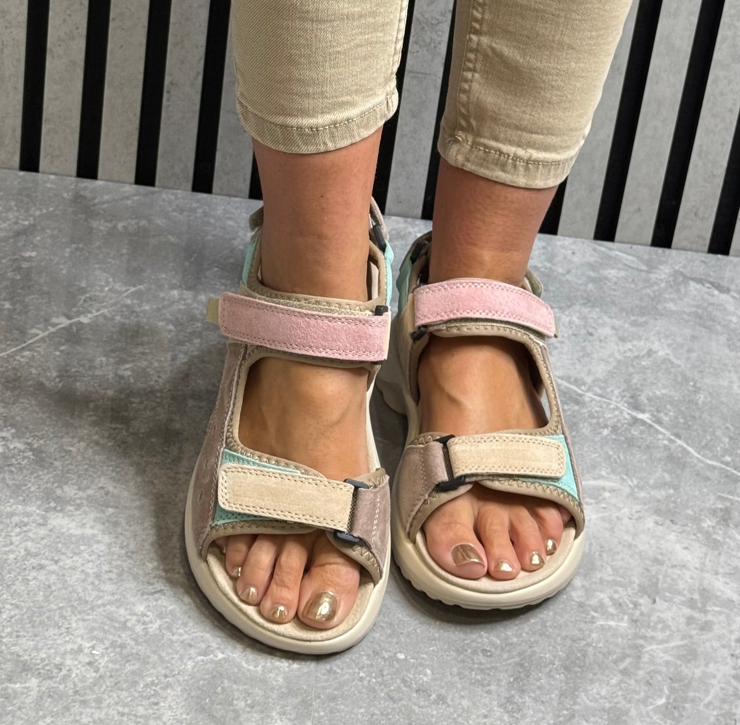 Lazy Dogz - 'Alston' Leather Multi Strap Sandal