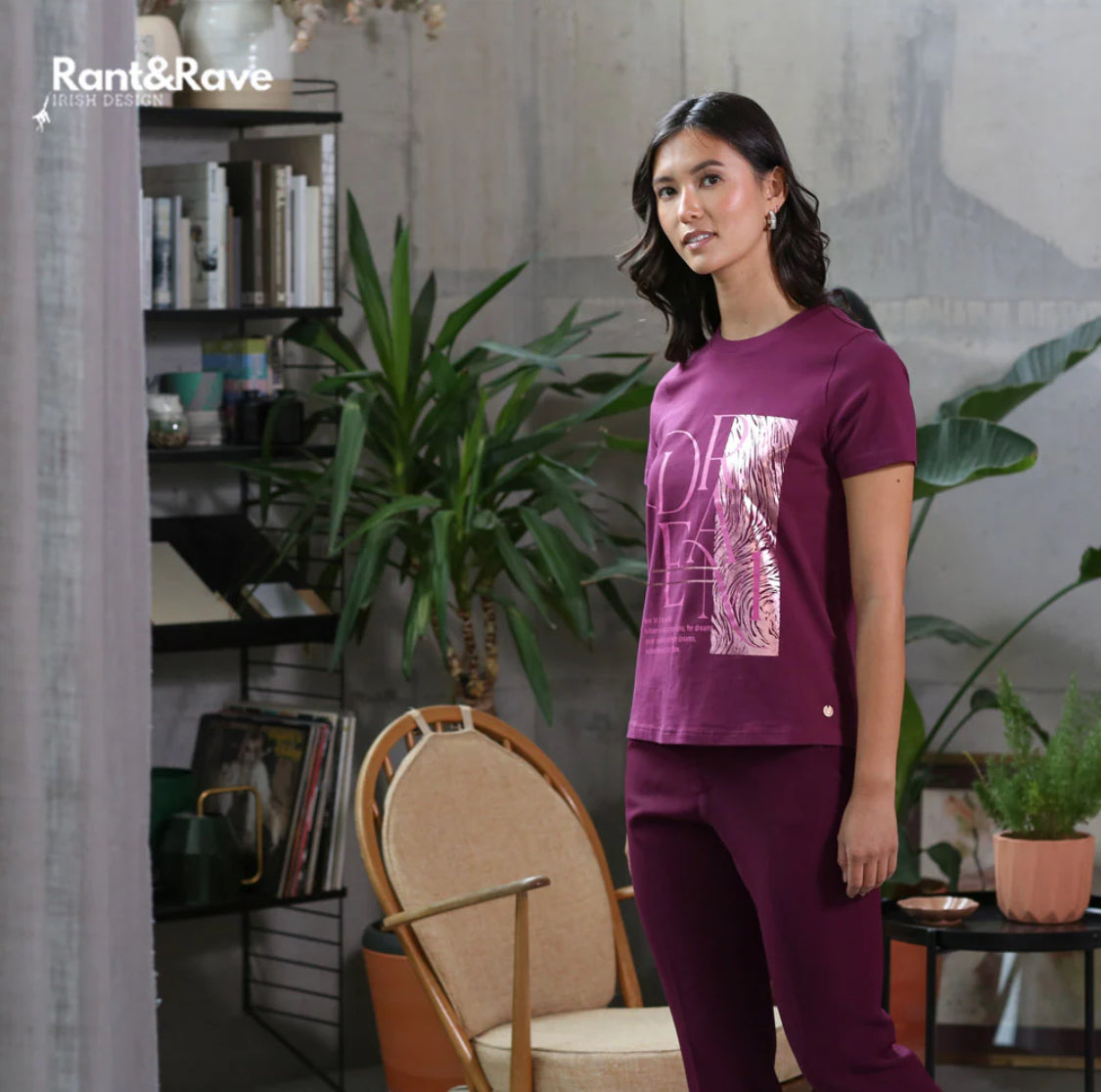 Rant & Rave - 'Wanda’ Plum Tee