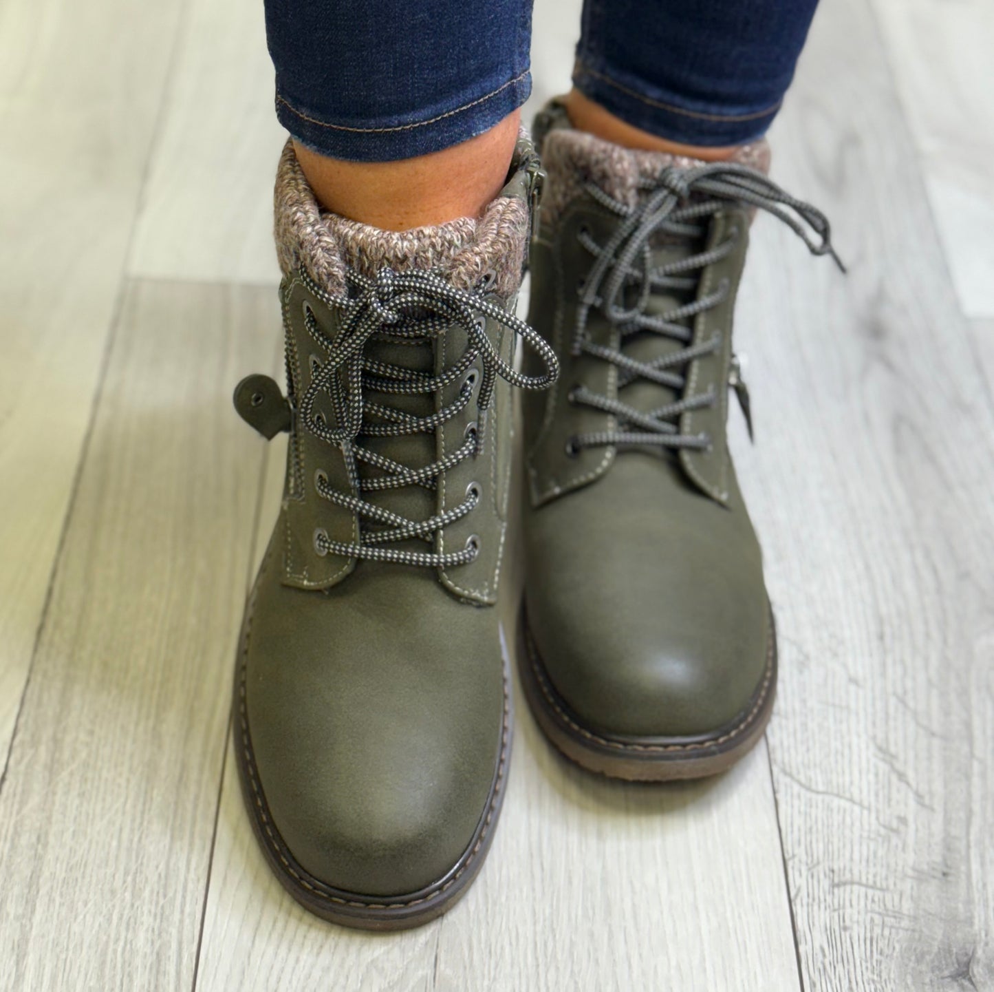 Lunar - 'Benson' Olive Detailed Boot
