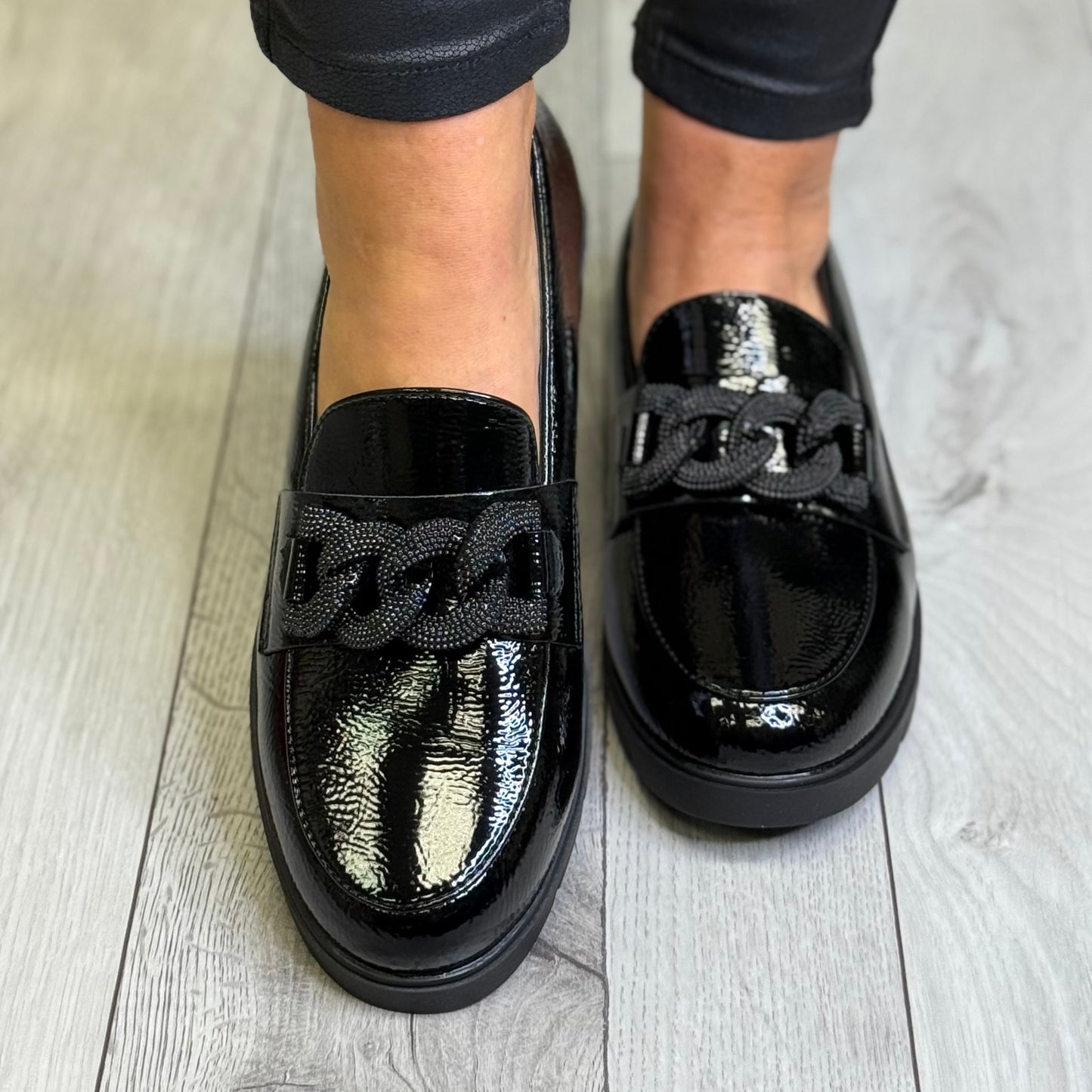 Patrizio Como - 'Augusta' Black Patent Loafer