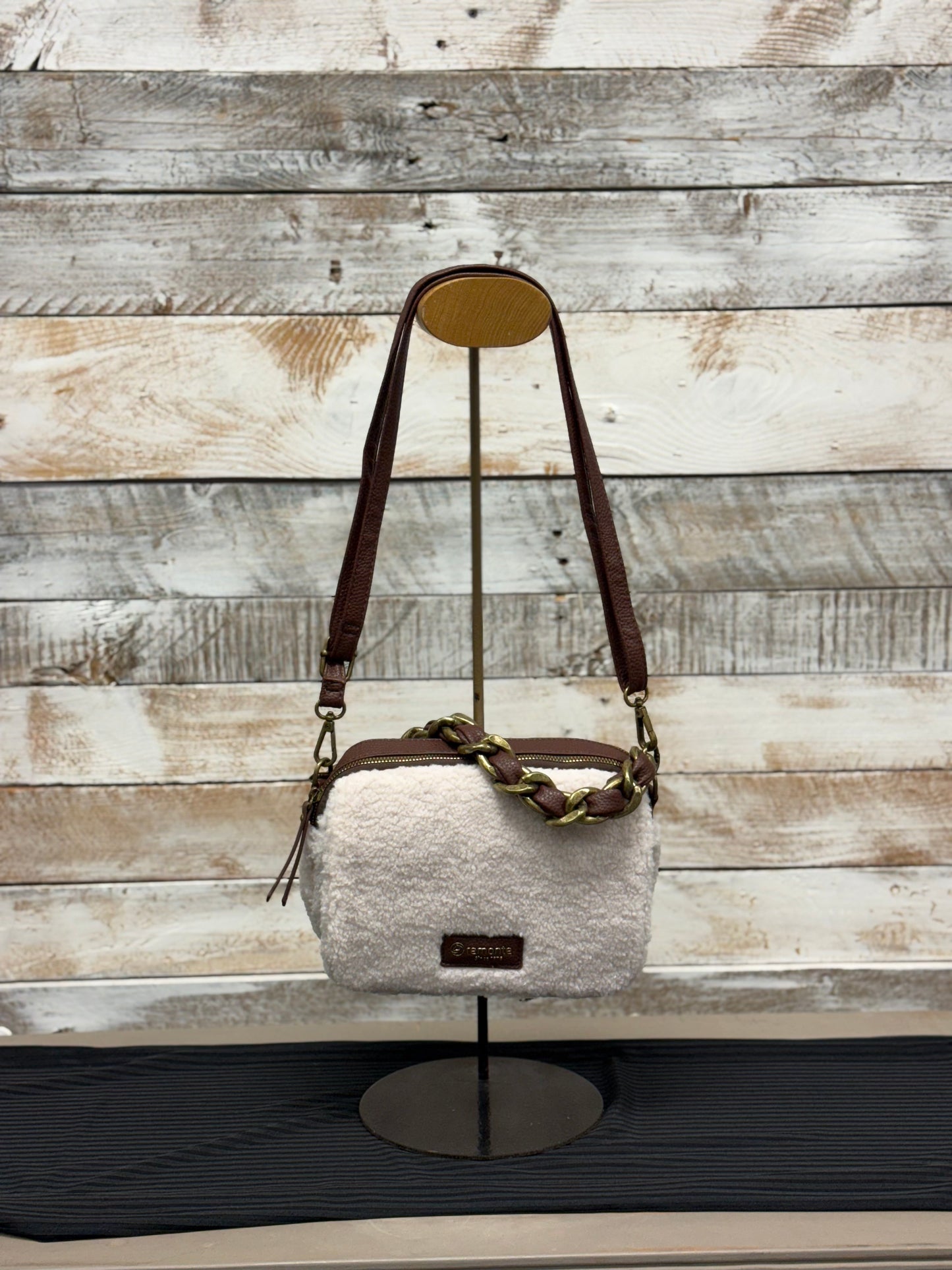 Remonte - Cream Faux Fur Crossbody (Q0645-80)
